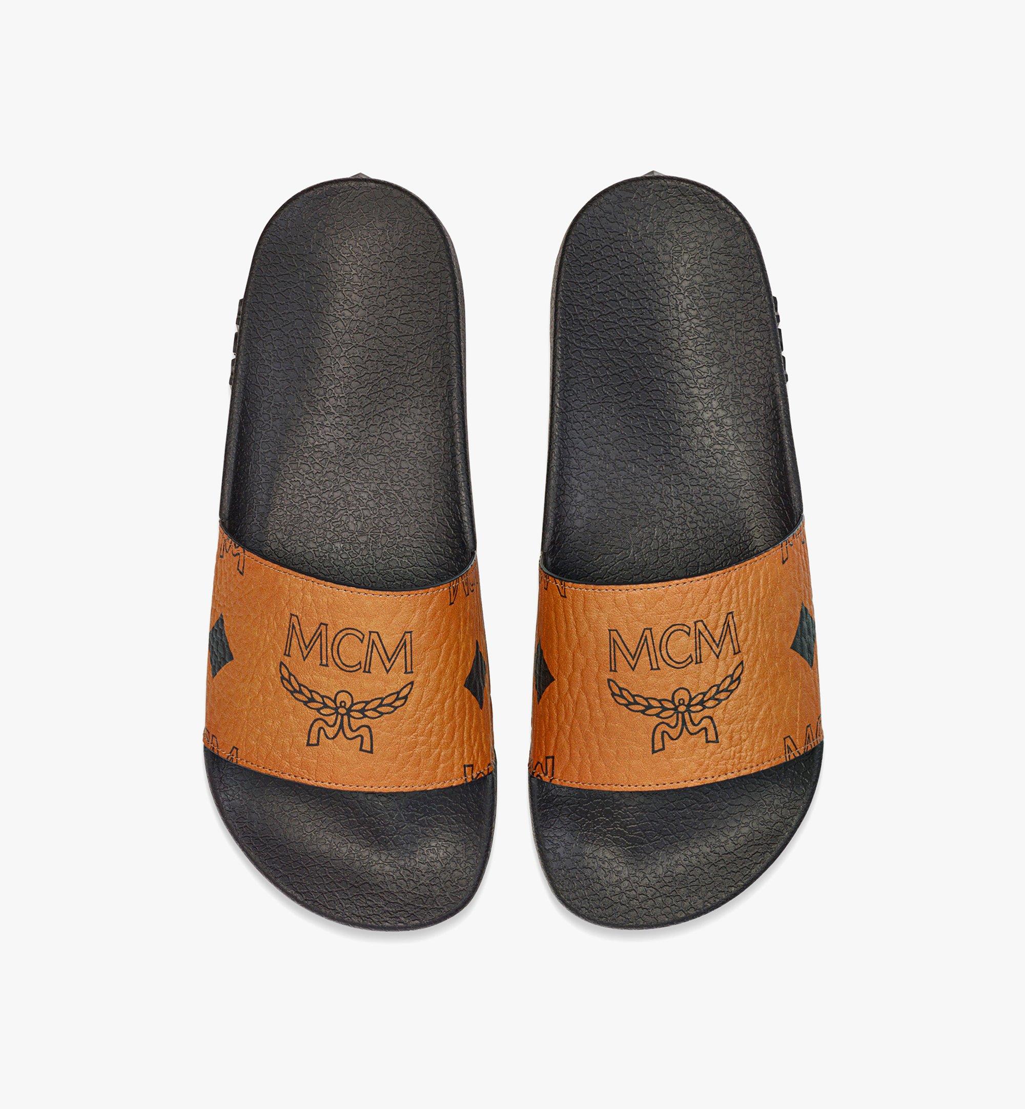 40 IT / W Maxi Visetos Slides Cognac | MCM ®CN