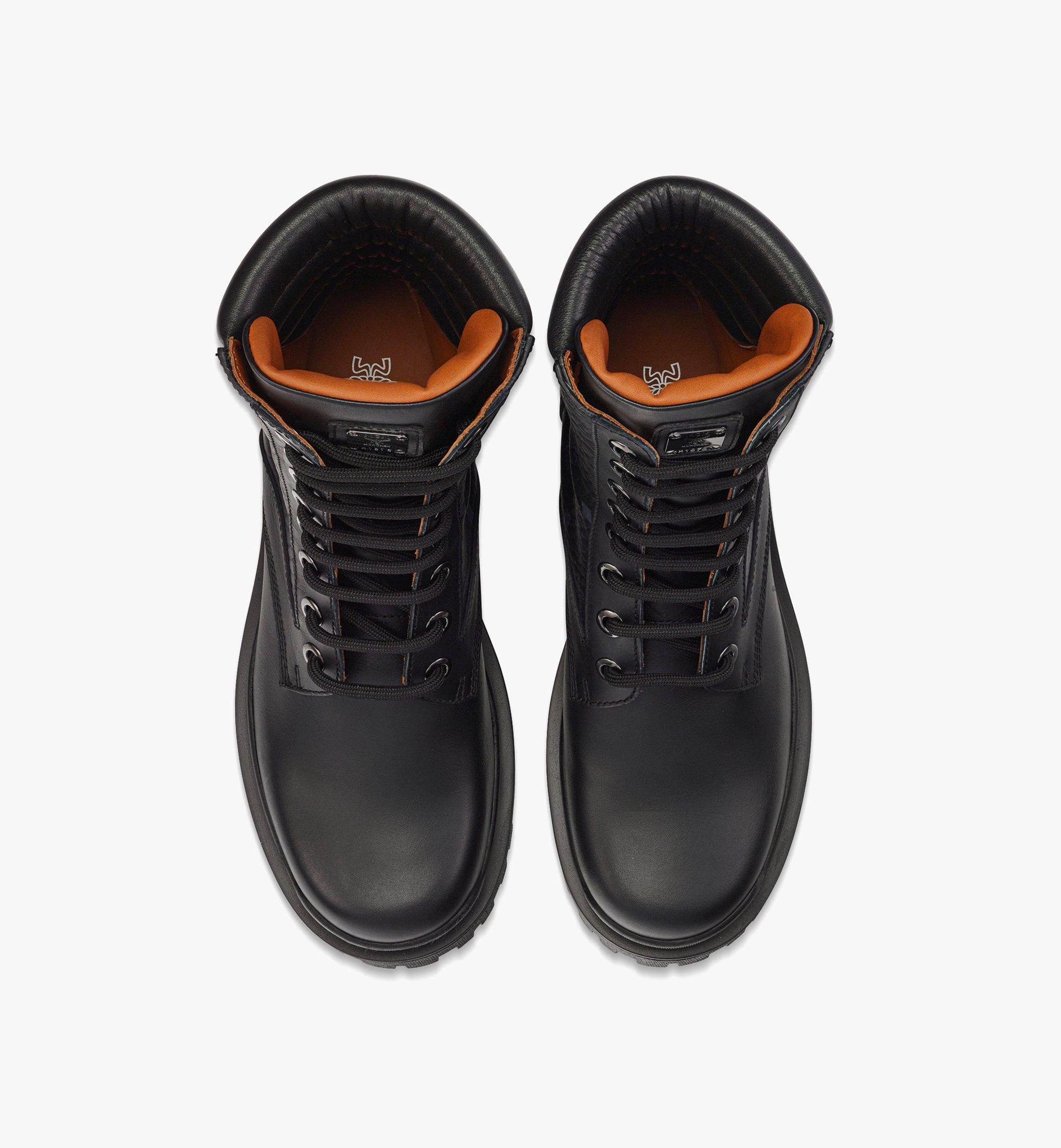 MCM Visetos Boots in Calf Leather Black MESDAMM08BK036 Alternate View 3