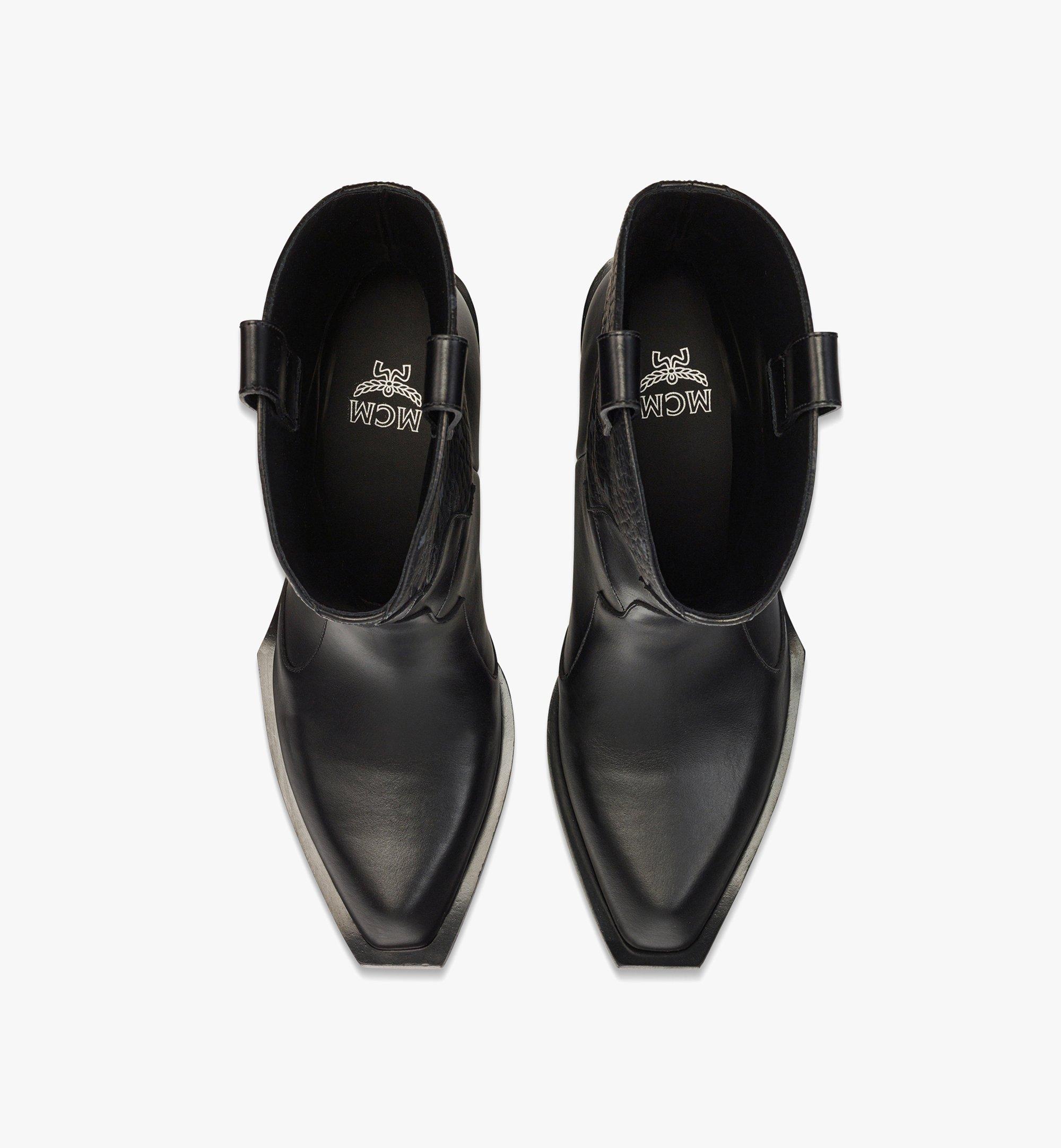 MCM Cyber Cowboy Boots in Visetos Leather Mix Black MESDAMM10BK037 ほかの角度から見る 3