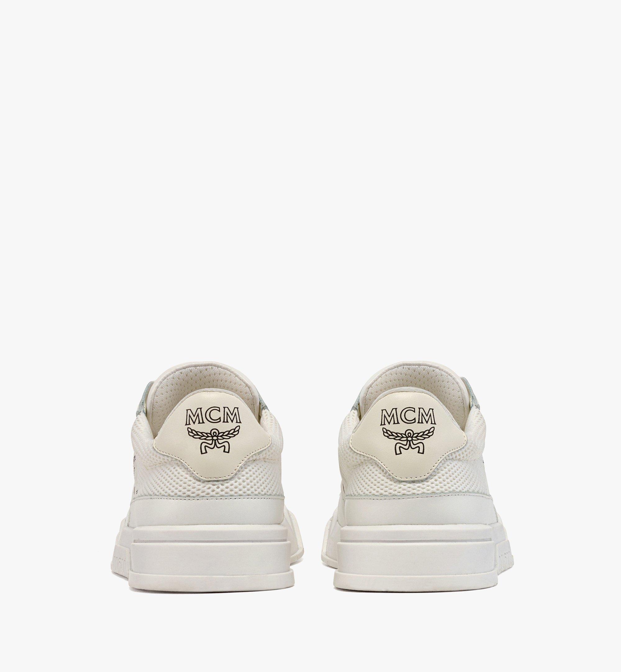 MCM Skyward Low-Top Sneakers in Visetos White MESDASW03WT037 Alternate View 2