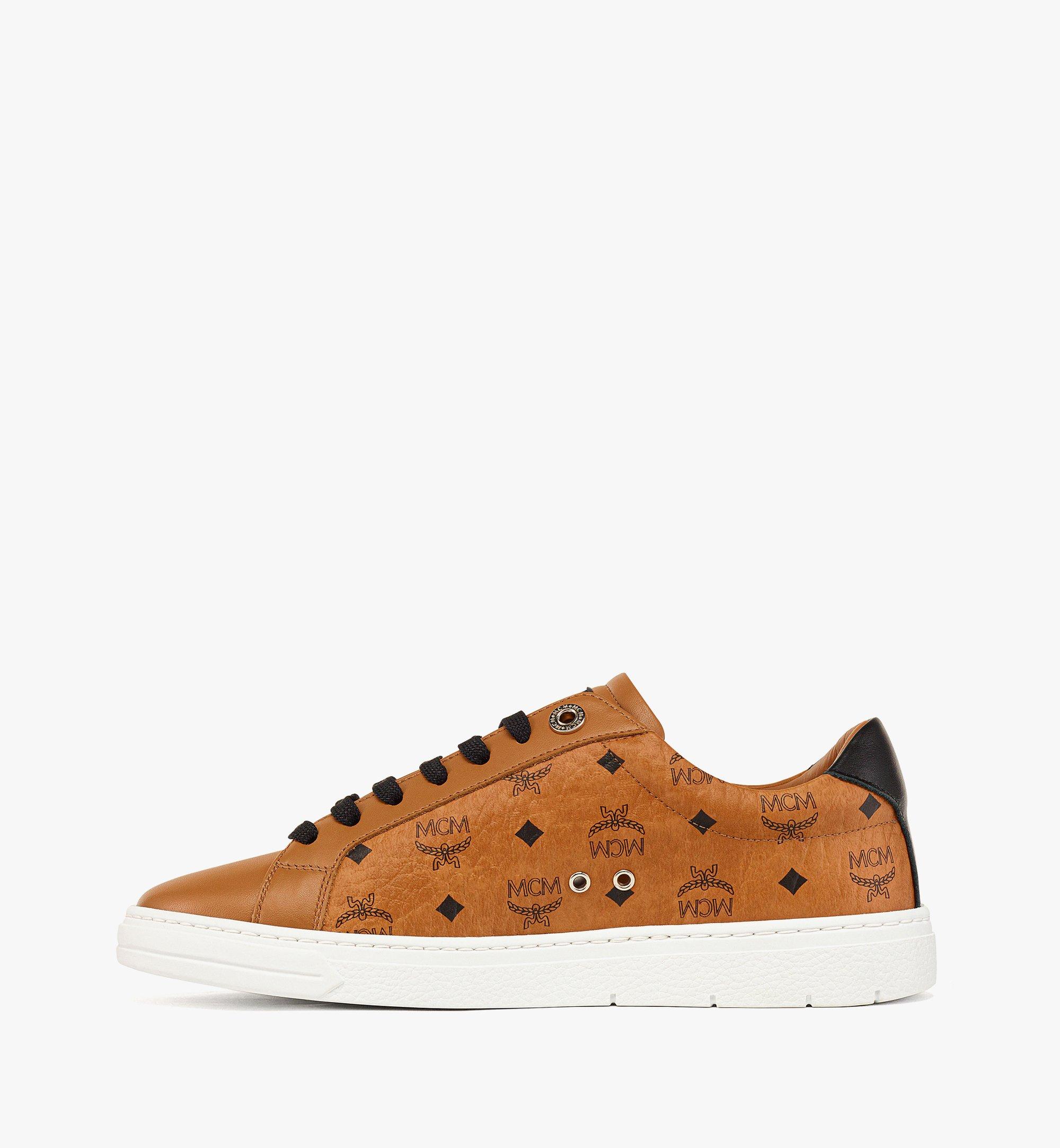 MCM Terrain Lo Sneakers in Visetos Cognac MESDATD03CO037 Alternate View 1