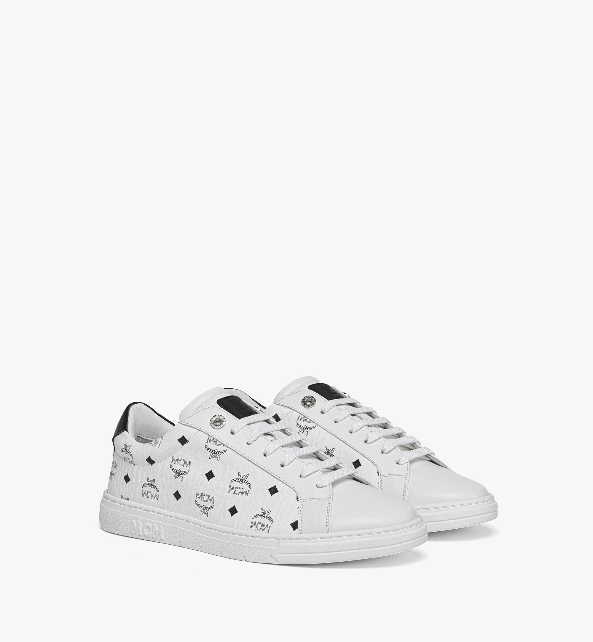 MCM Terrain Lo Sneakers in Visetos White MESDATD03WT035 ほかの角度から見る 1