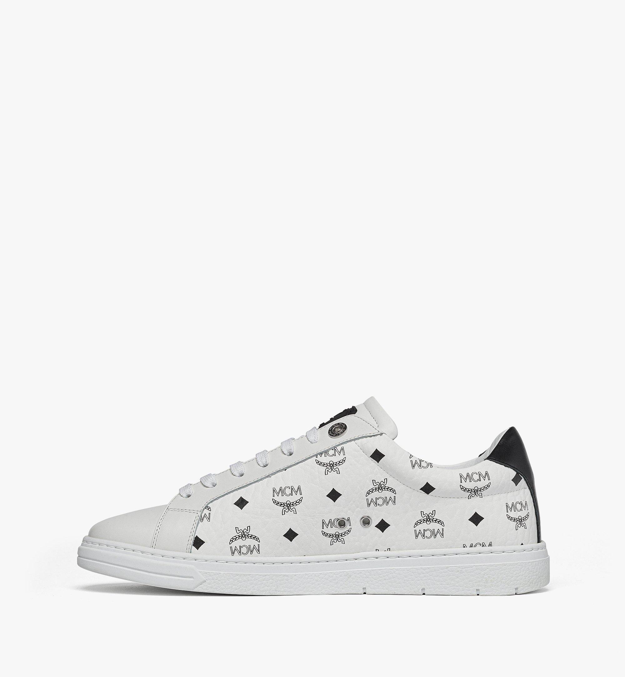 MCM Terrain Lo Sneakers in Visetos White MESDATD03WT035 ほかの角度から見る 1