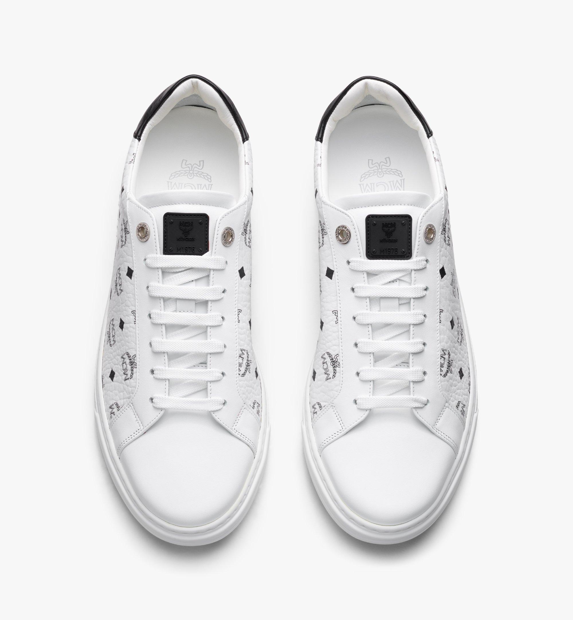 MCM Terrain Lo Sneakers in Visetos White MESDATD03WT035 ほかの角度から見る 5