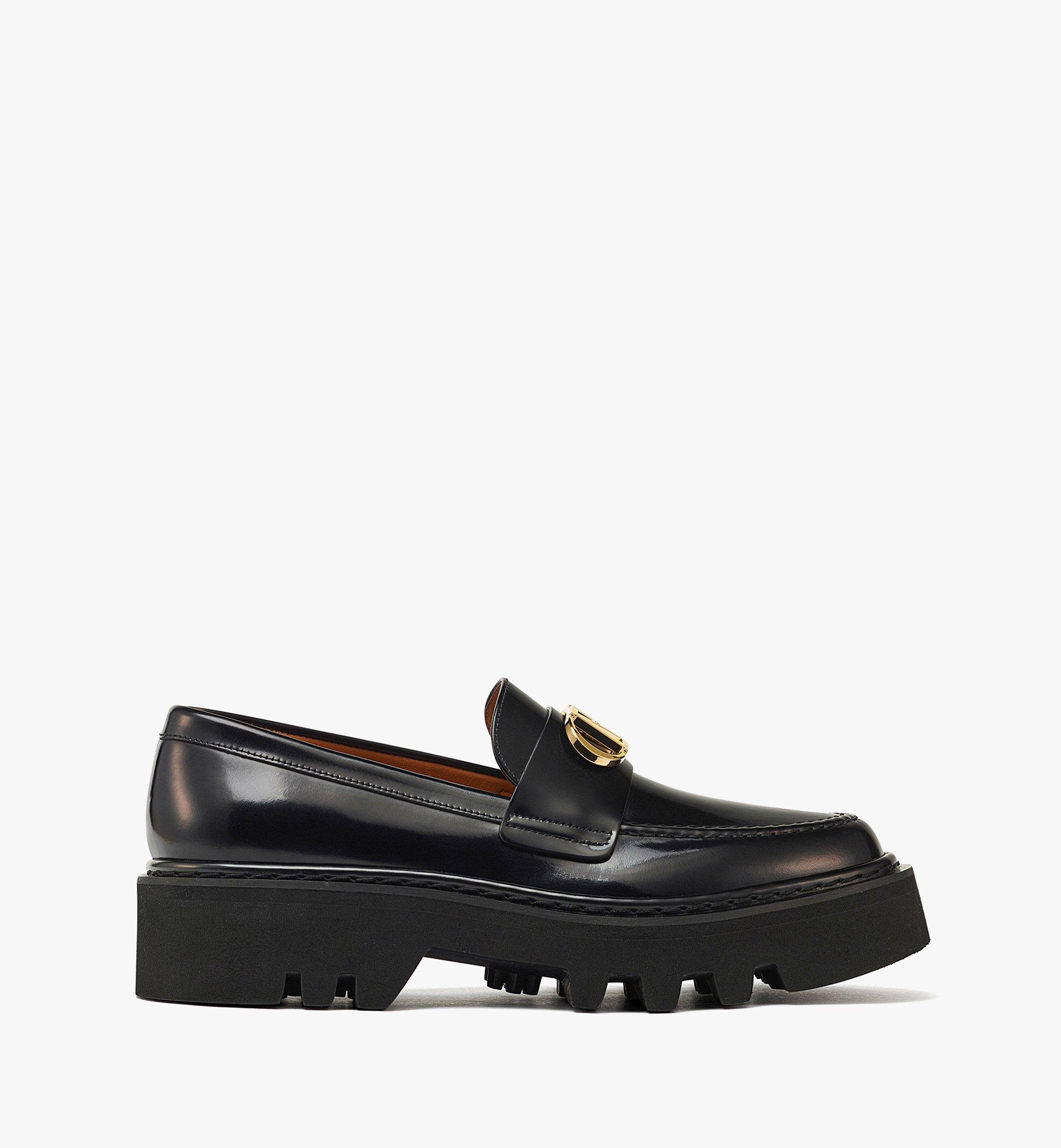 MCM Mode Travia Loafers in Brushed Calf Leather Black MESDSLD01BK037 ほかの角度から見る 3