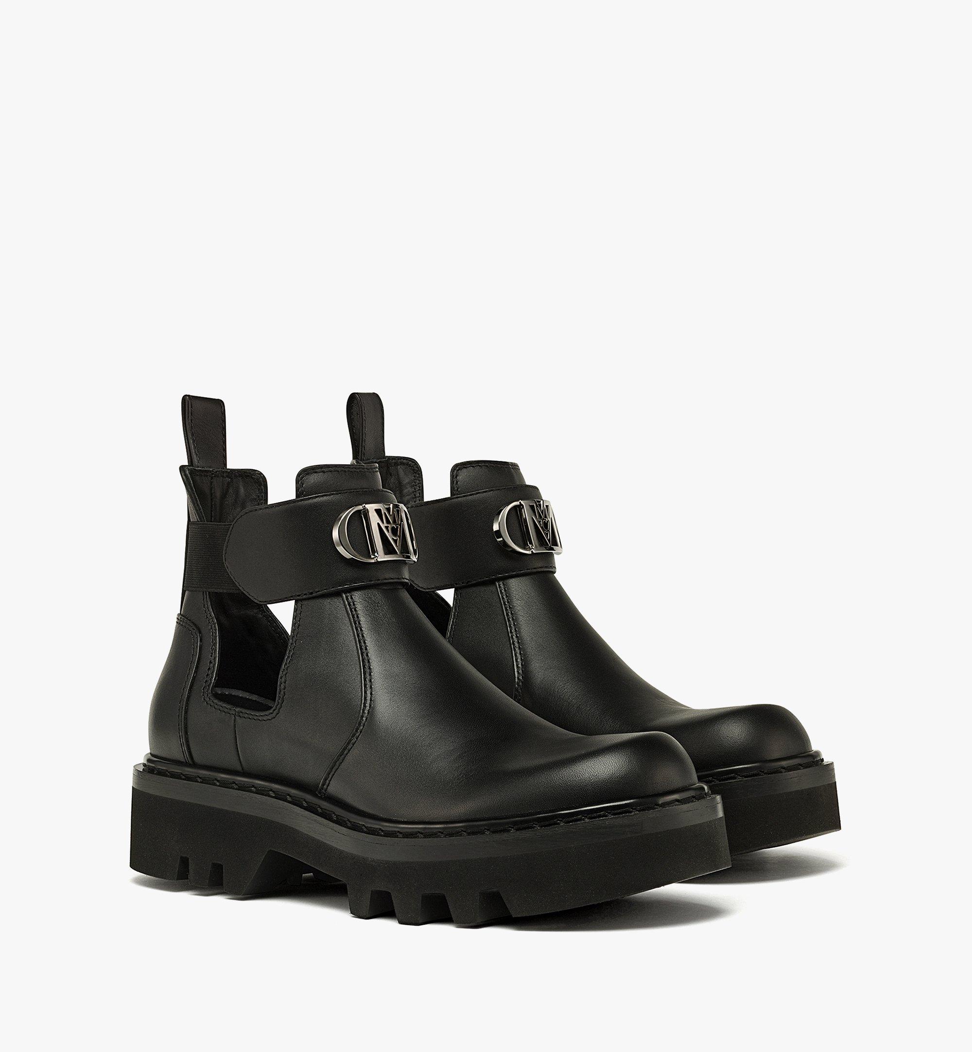 Mode Travia Open Ankle Boots in Calf Leather