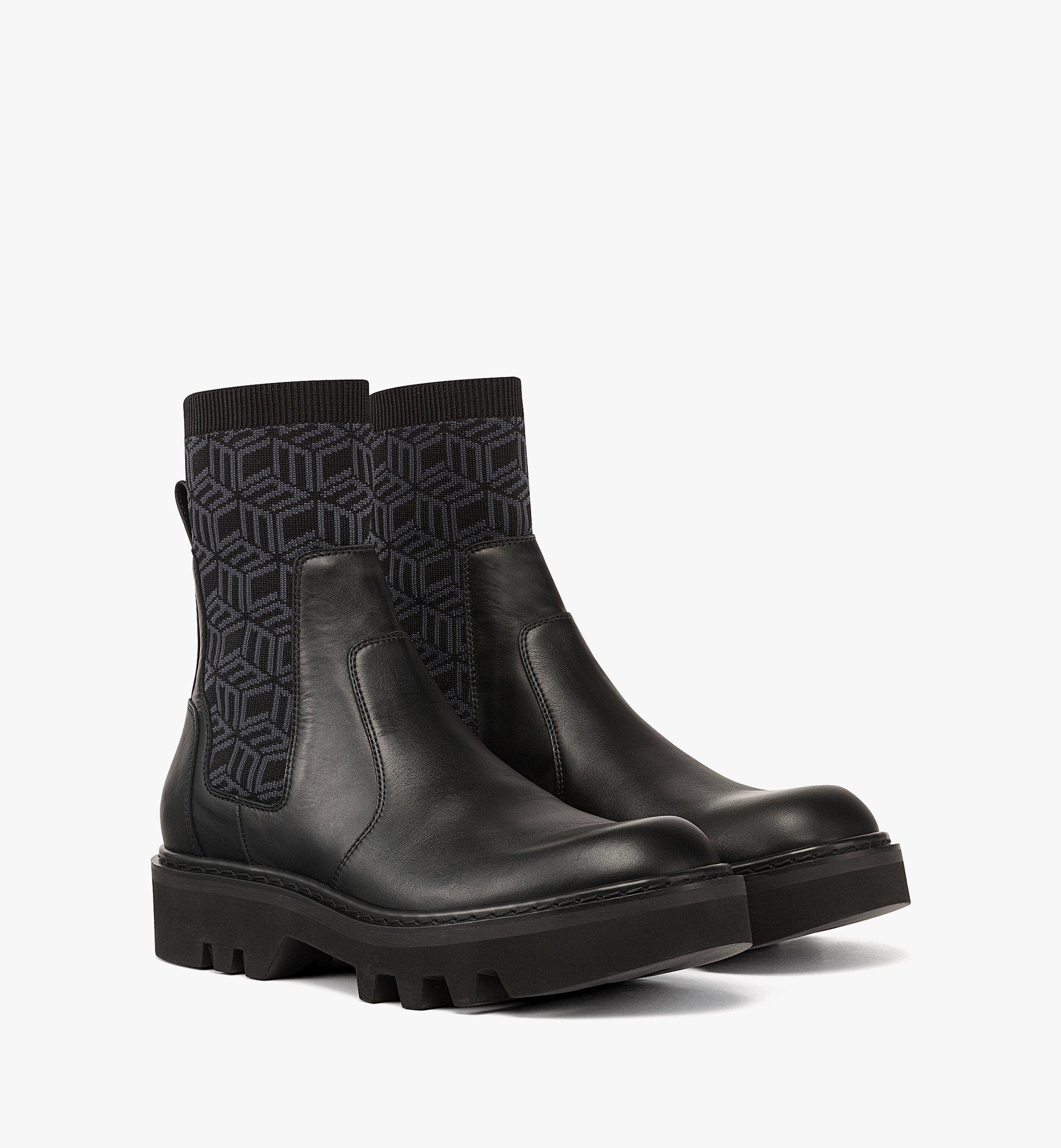 MCM キュービックロゴ  ニットブーツ Black MESDSMM03BK036 ほかの角度から見る 1