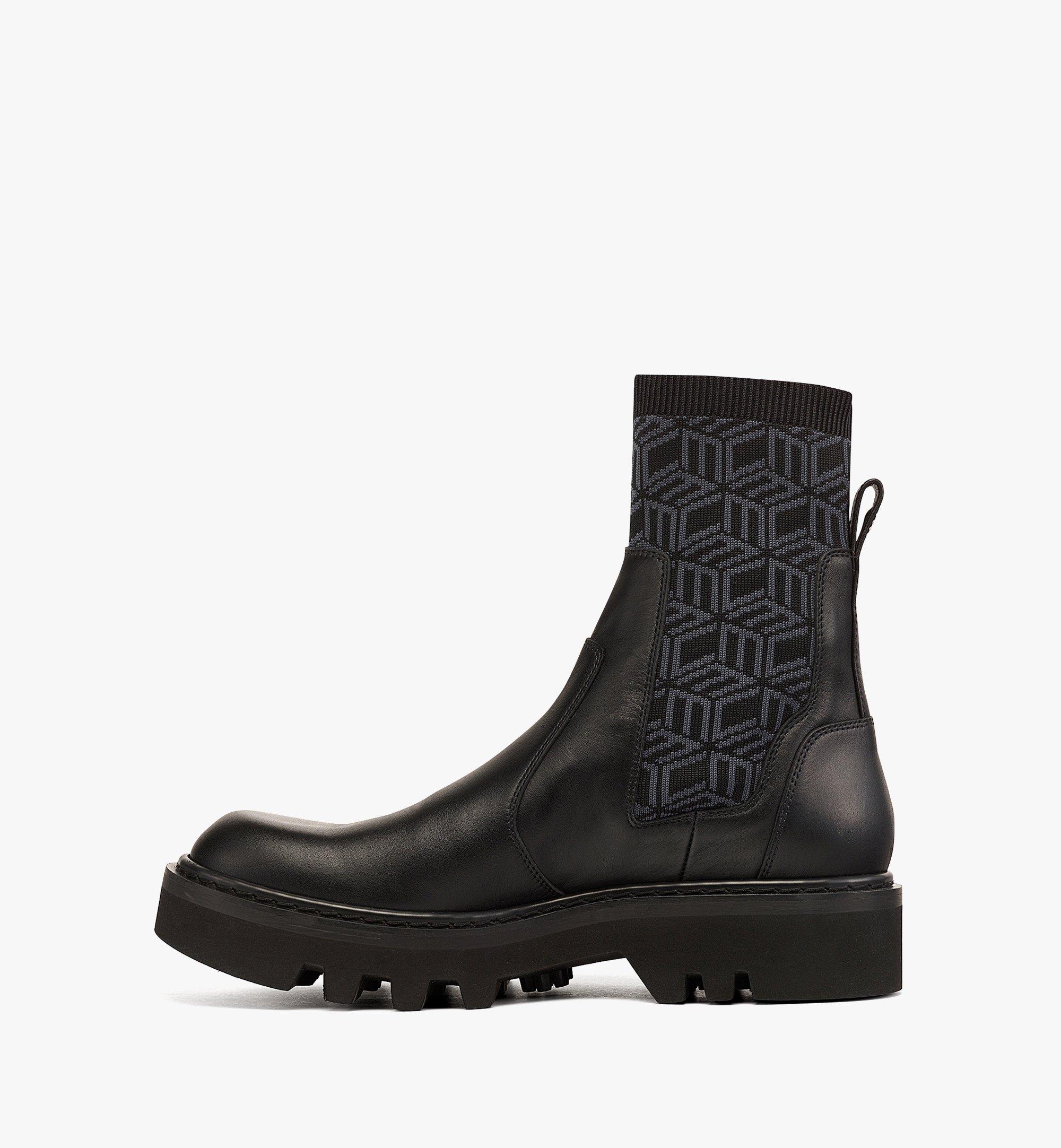 MCM キュービックロゴ  ニットブーツ Black MESDSMM03BK036 ほかの角度から見る 1