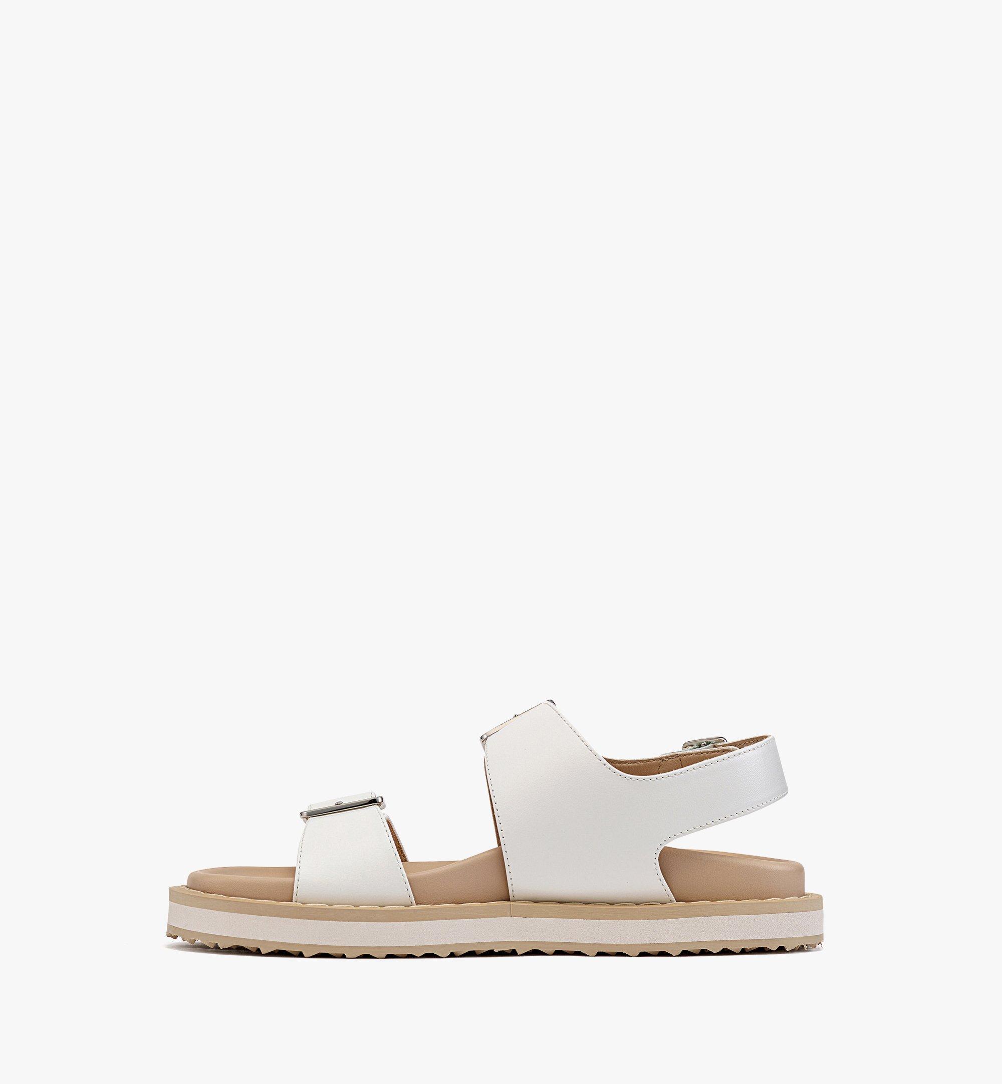 37 IT Sandals in Calf Leather White | MCM ®SG