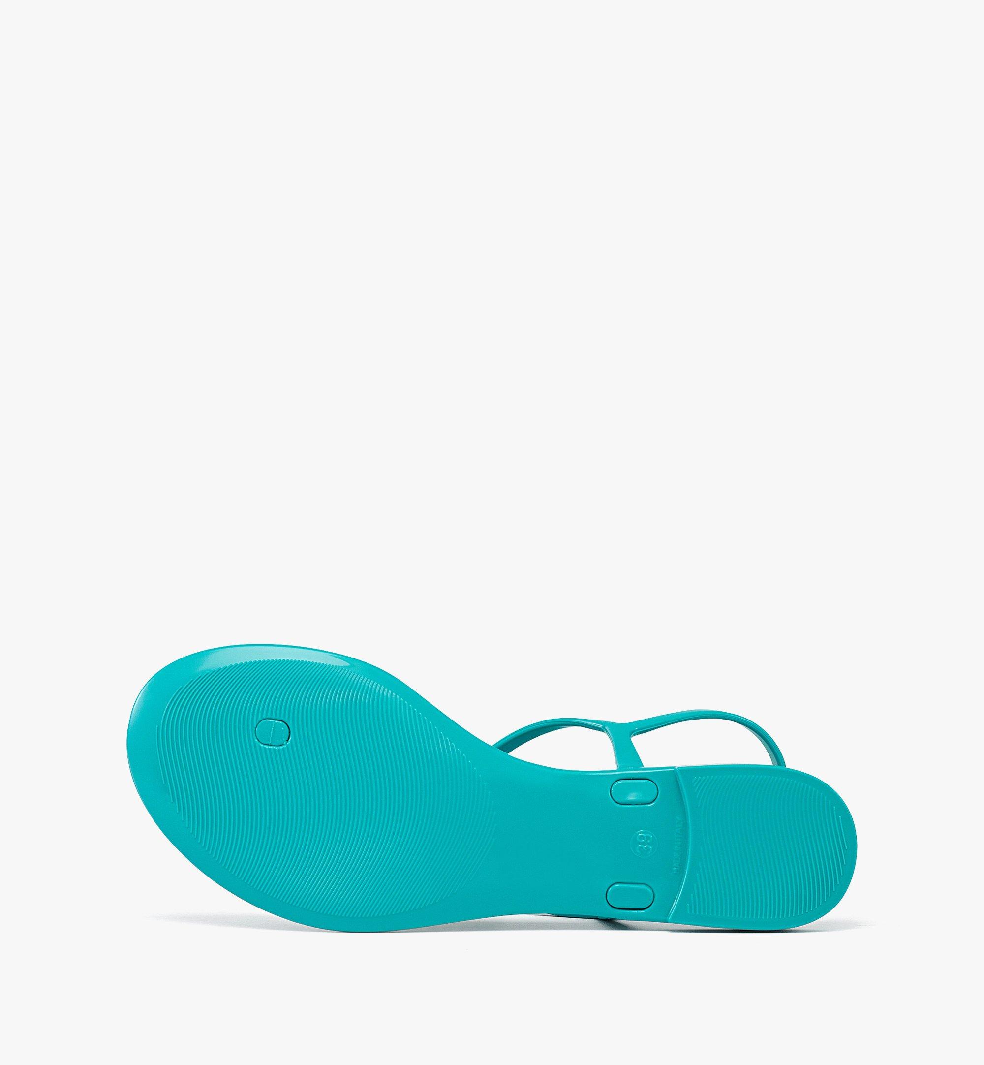 MCM Monogram Jelly Sandals Blue MESDSMM131B041 Alternate View 3