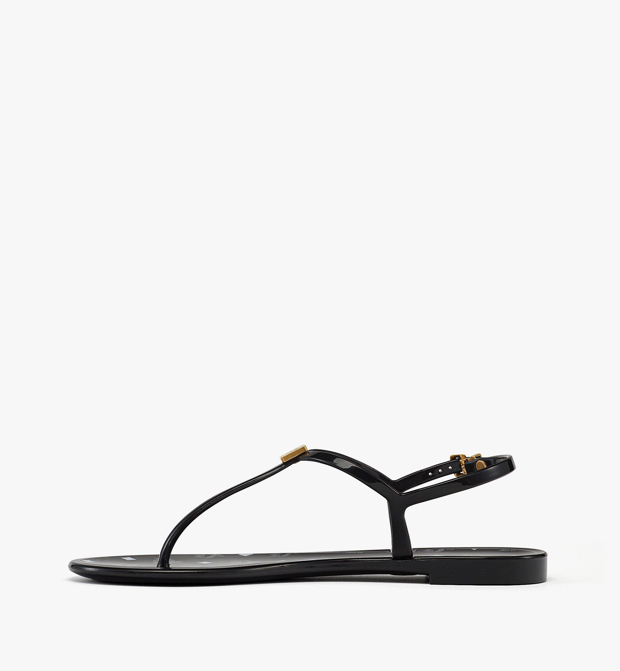 MCM Women's Monogram Jelly Sandals Black MESDSMM13BK040 Plus de photos 1