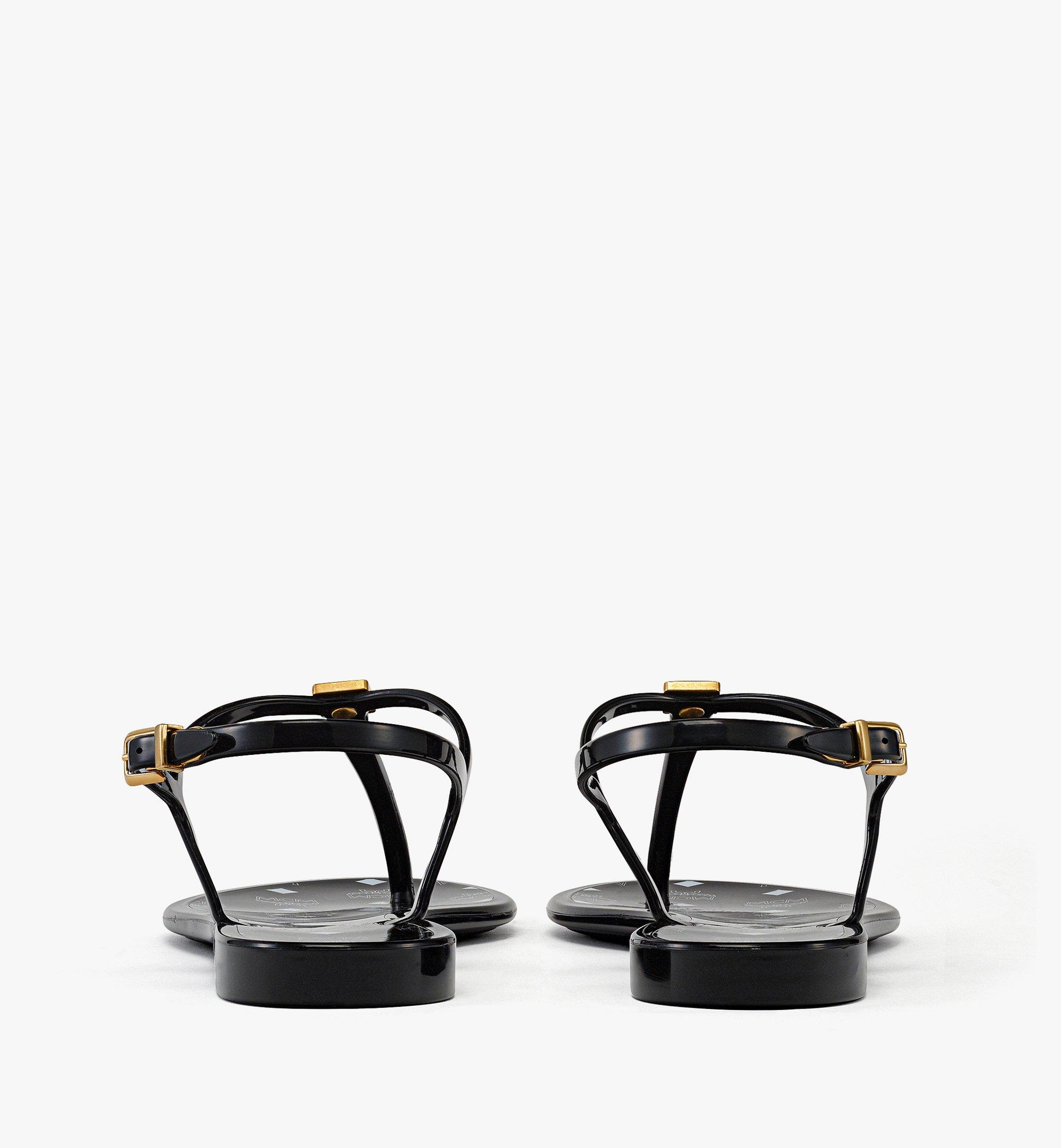 MCM Women's Monogram Jelly Sandals Black MESDSMM13BK040 Plus de photos 2