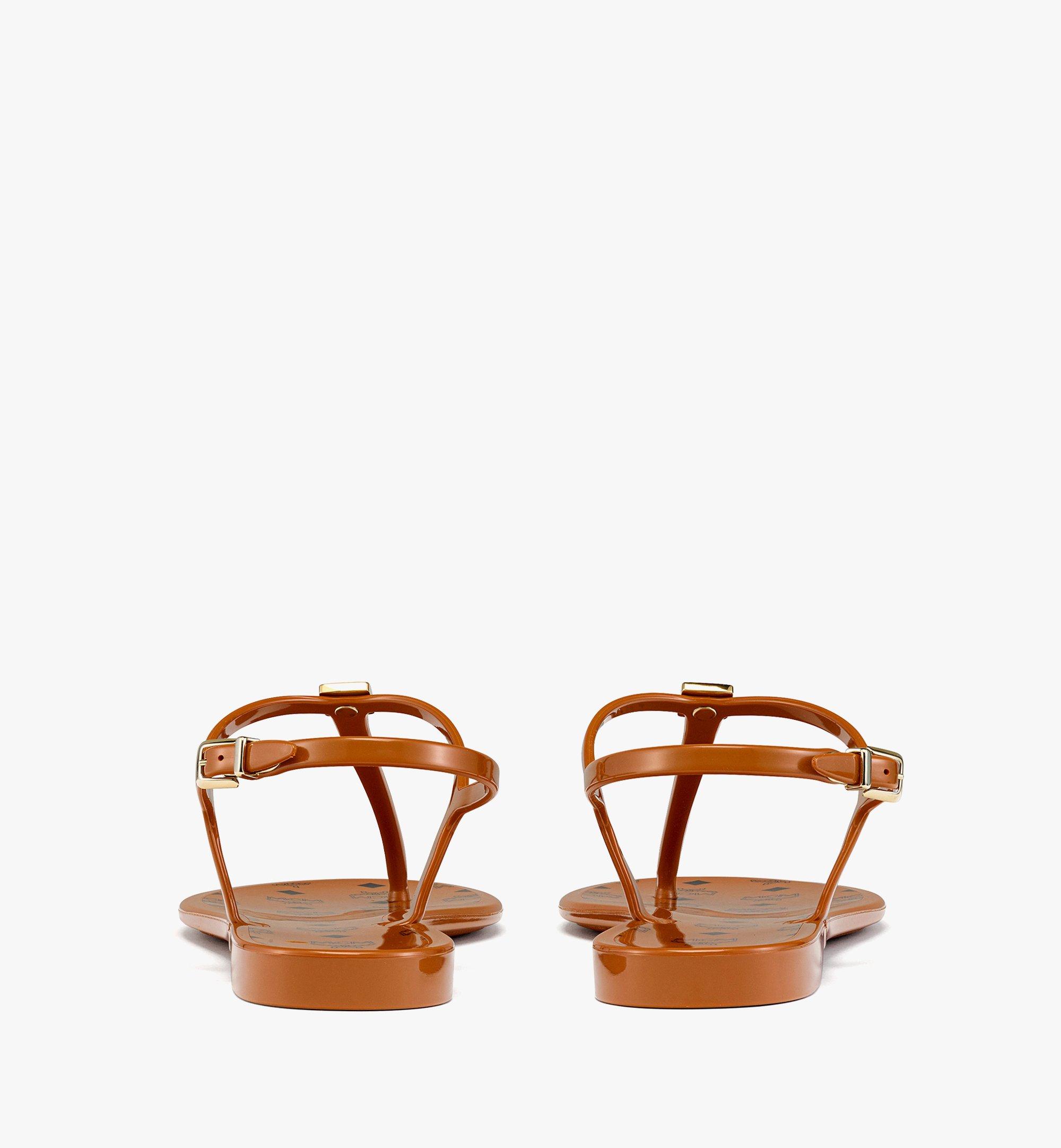 36 IT Monogram Jelly Sandals Cognac MCM TH