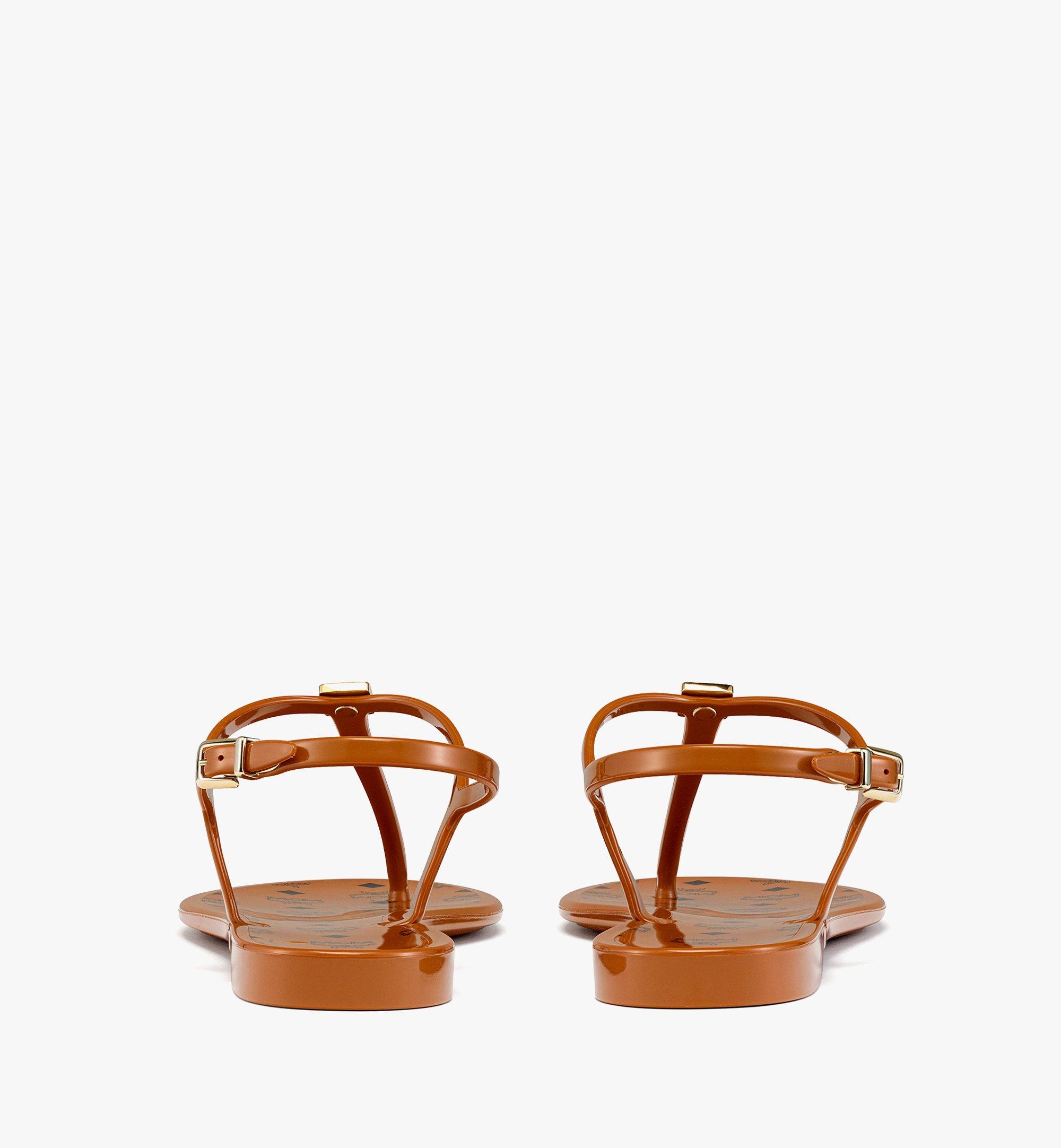 MCM Monogram Jelly Sandals Cognac MESDSMM13CO038 Alternate View 2