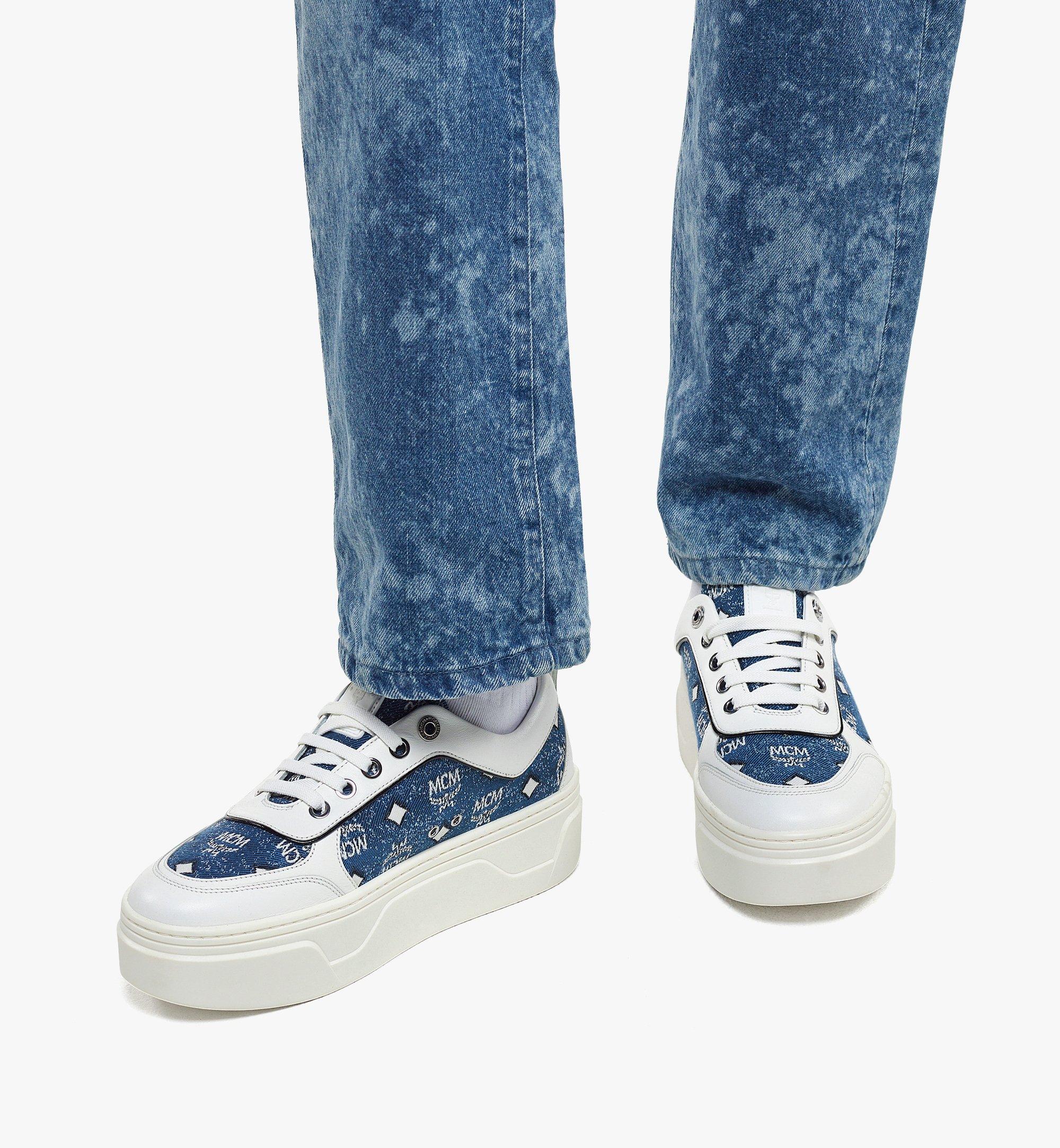 Blue hot sale mcm sneakers