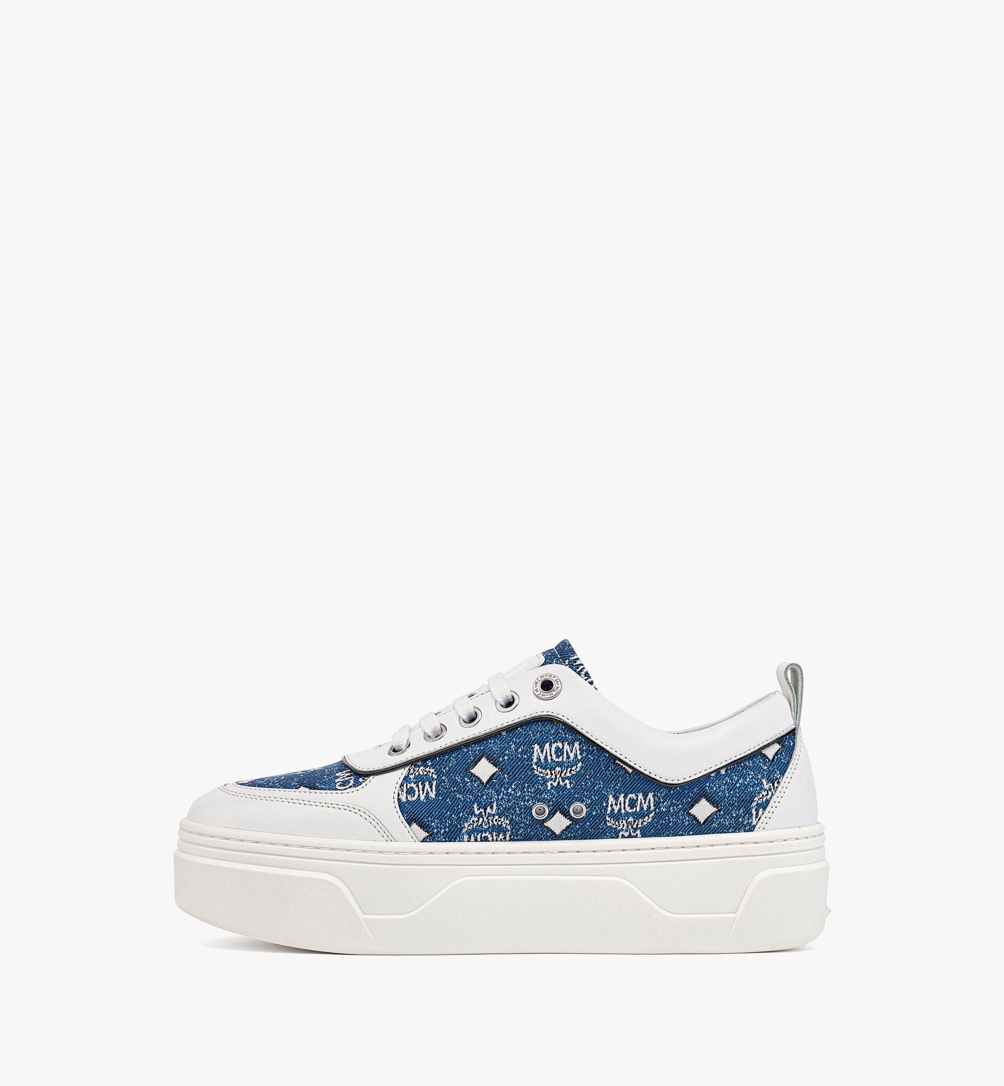39 IT Skyward Platform Sneakers in Vintage Denim Jacquard
