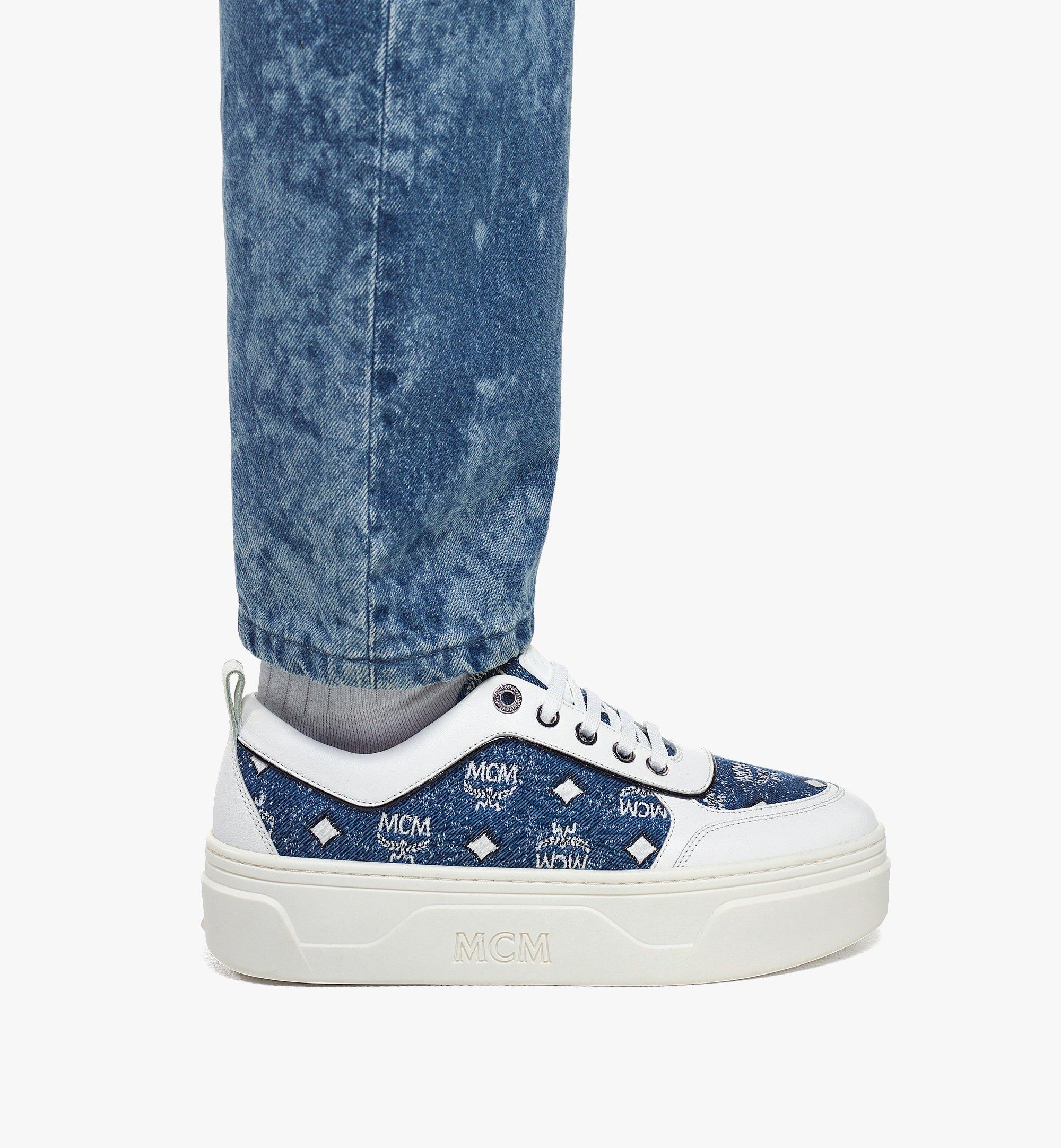 39 IT Skyward Platform Sneakers in Vintage Denim Jacquard