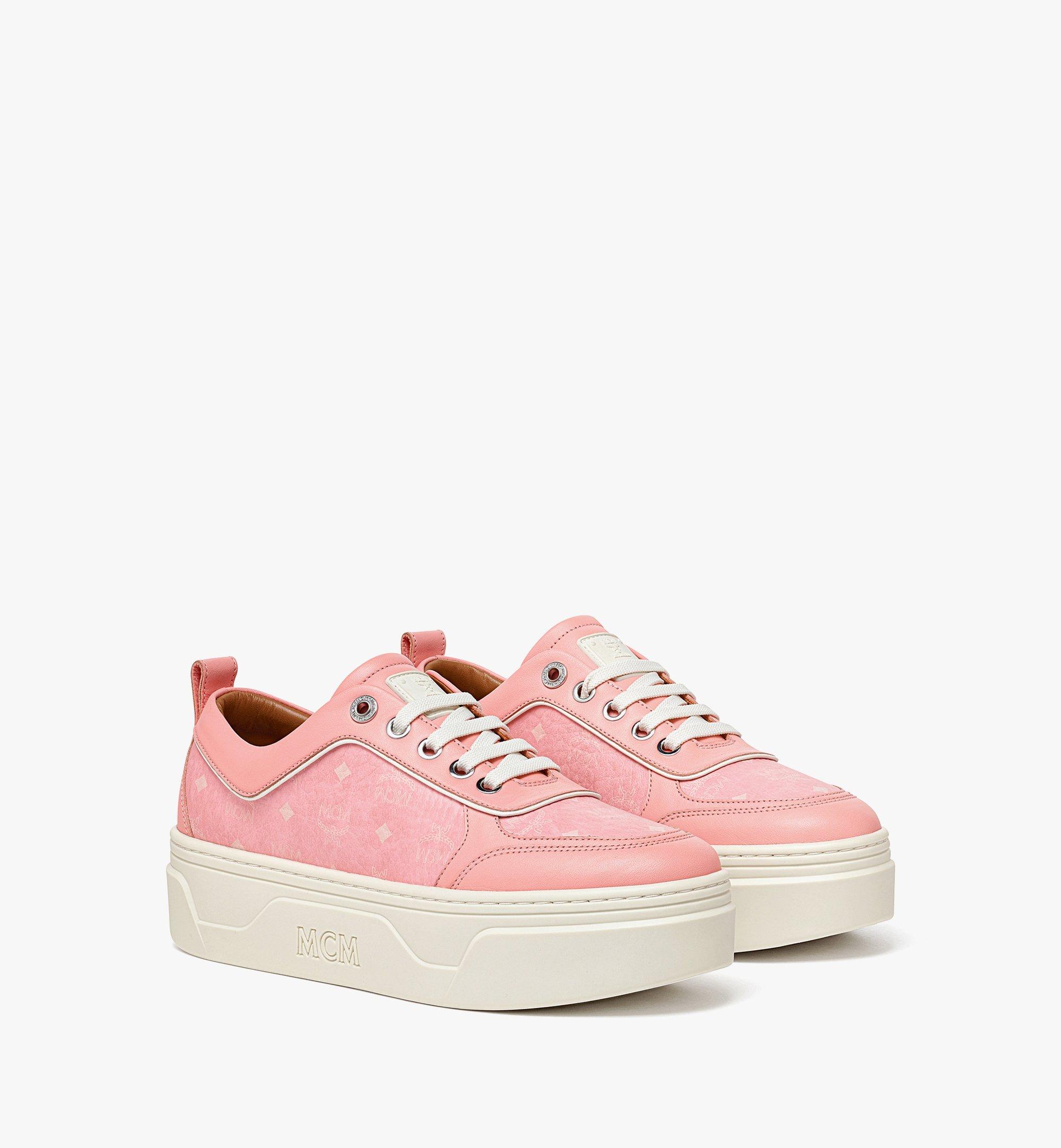 36 IT Skyward Platform Sneakers in Visetos Pink | MCM ®US
