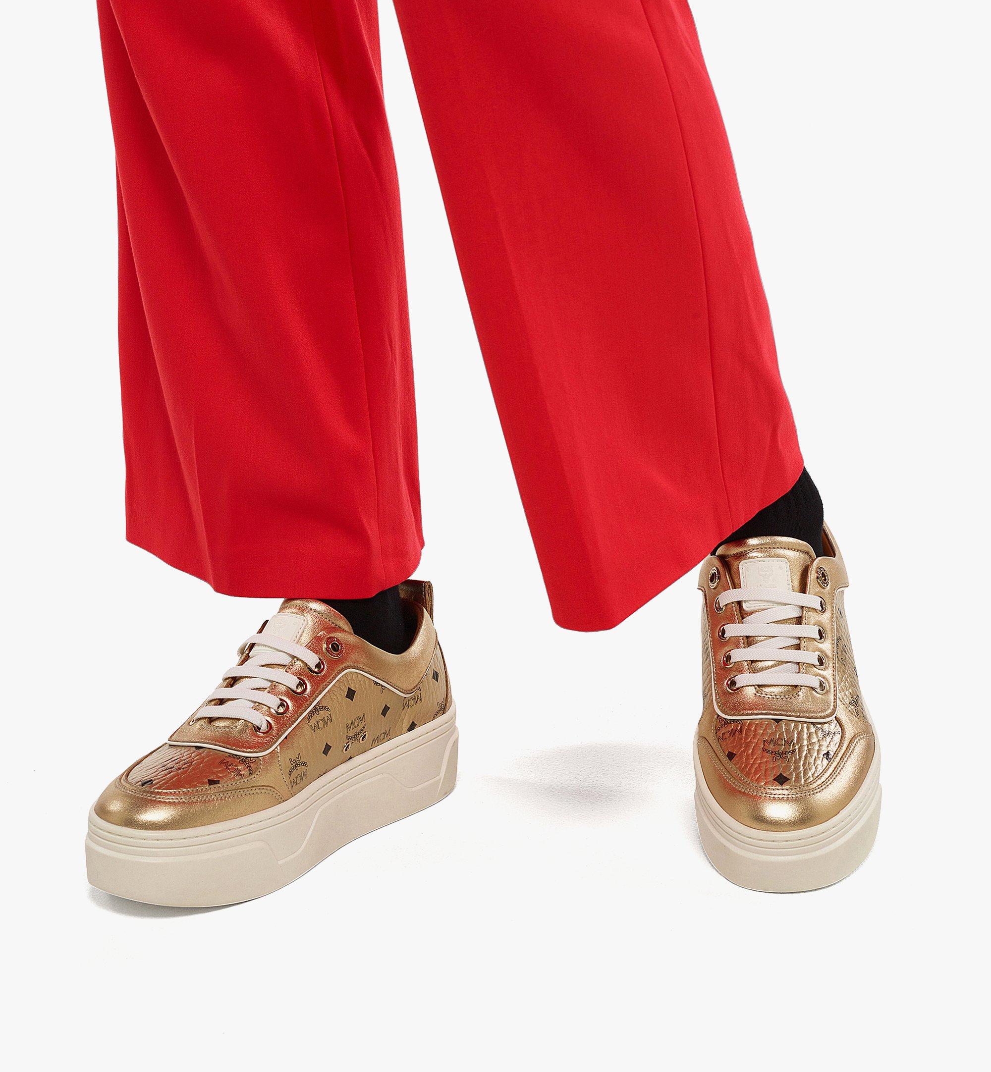 MCM Skyward ウィメンズ プラットフォーム スニーカー - ヴィセトス Gold MESDSSW04T1038 ほかの角度から見る 5