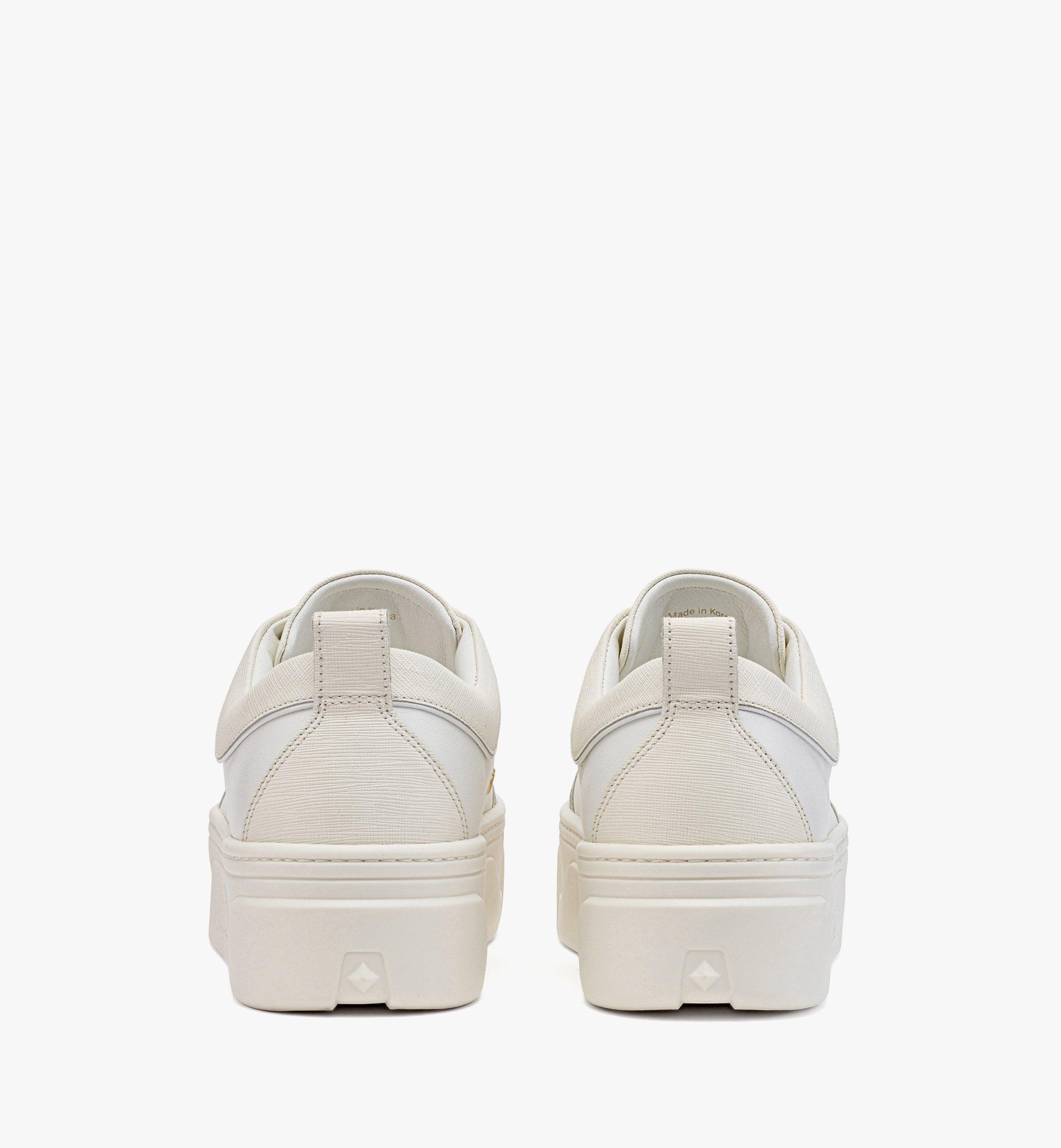 MCM Skyward プラットフォームスニーカー - サフィアノレザー White MESDSSW05WT038 ほかの角度から見る 2