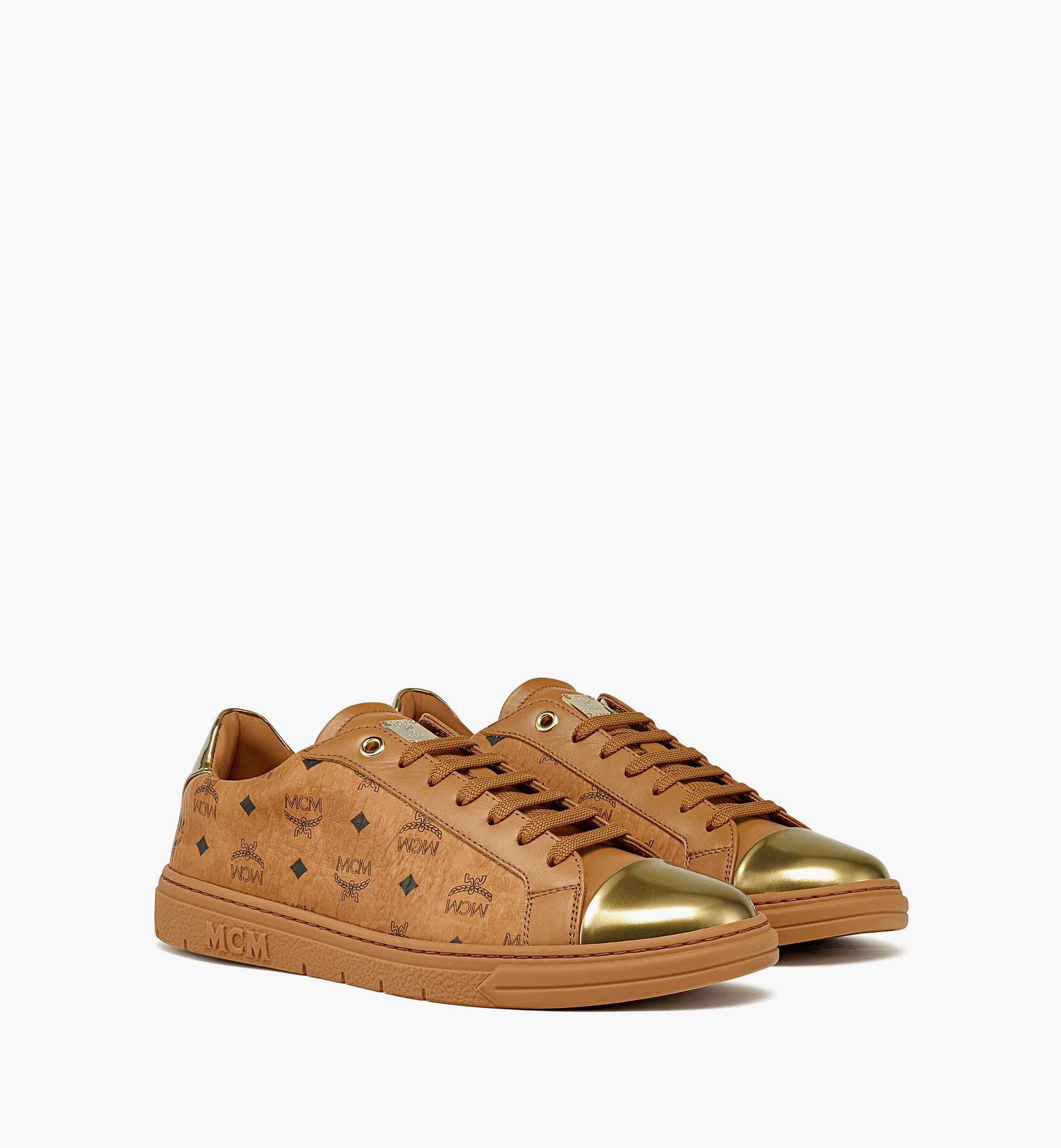 37 IT / W Terrain Lo Sneakers in Visetos Cognac | MCM ®US