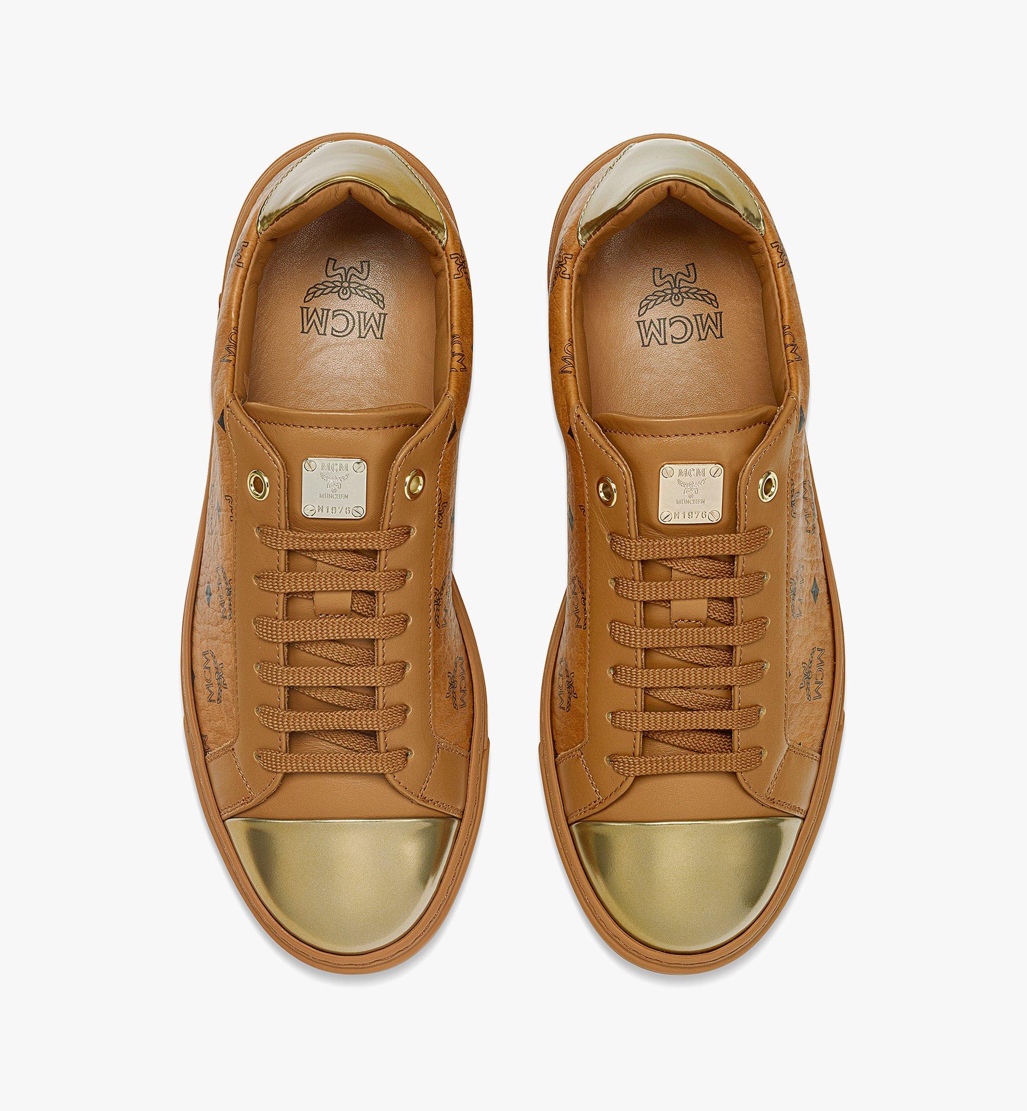 MCM Gold retailer Metallic Numbered Sneakers