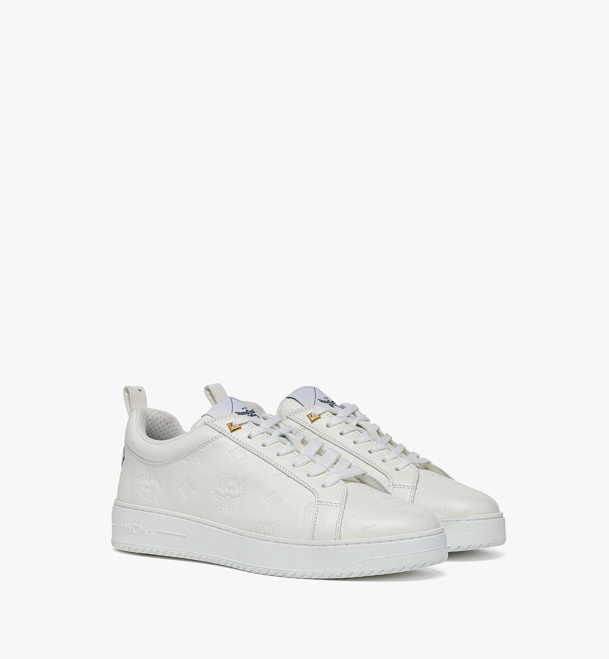 MCM Neo Terrain Lo Sneakers in Monogram Leather White MESEAAJ02WG037 Alternate View 1