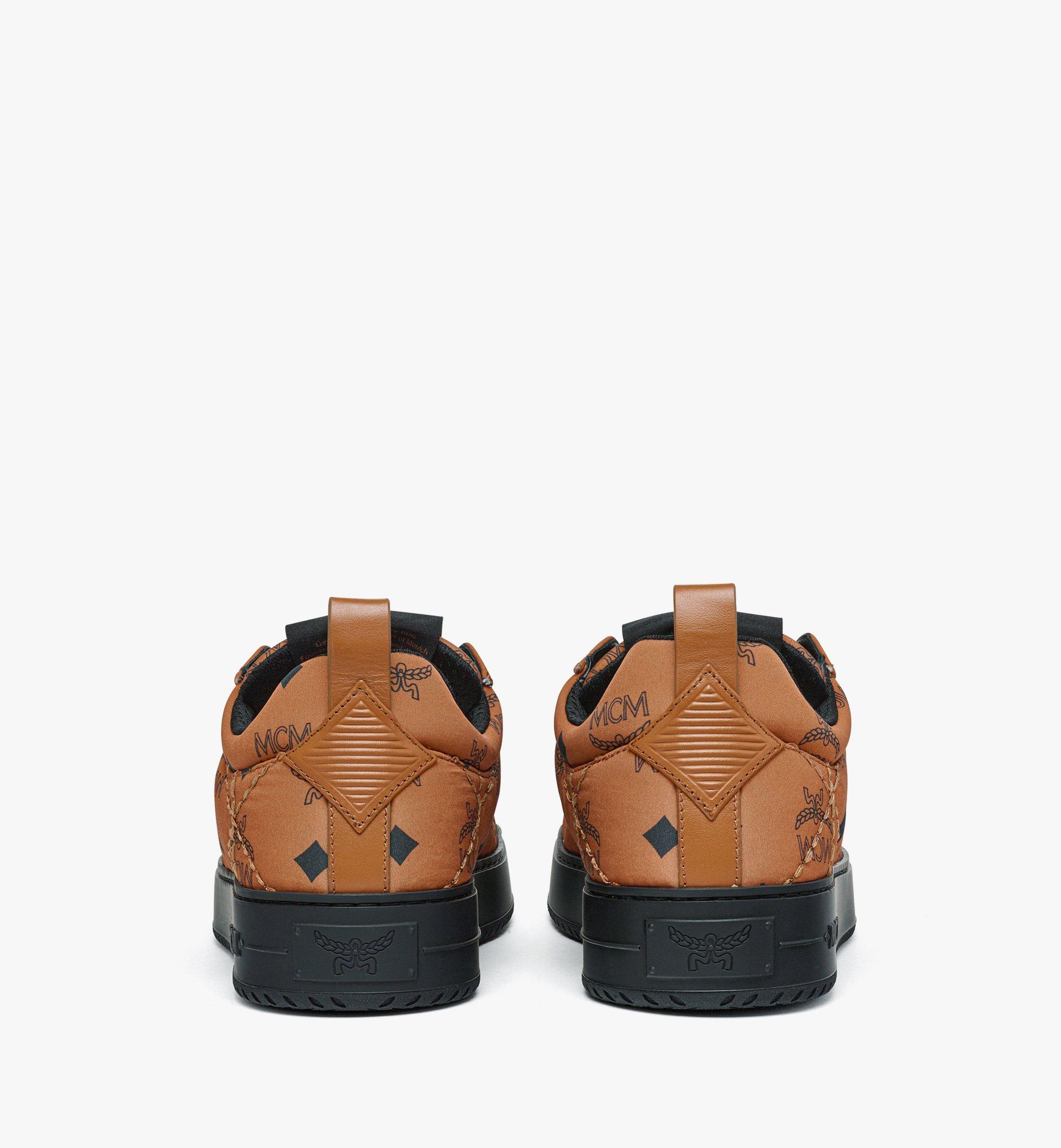 MCM Neo Terrain Lo Sneakers in Quilted Monogram Nylon Cognac MESEAAJ07CO038 Alternate View 2