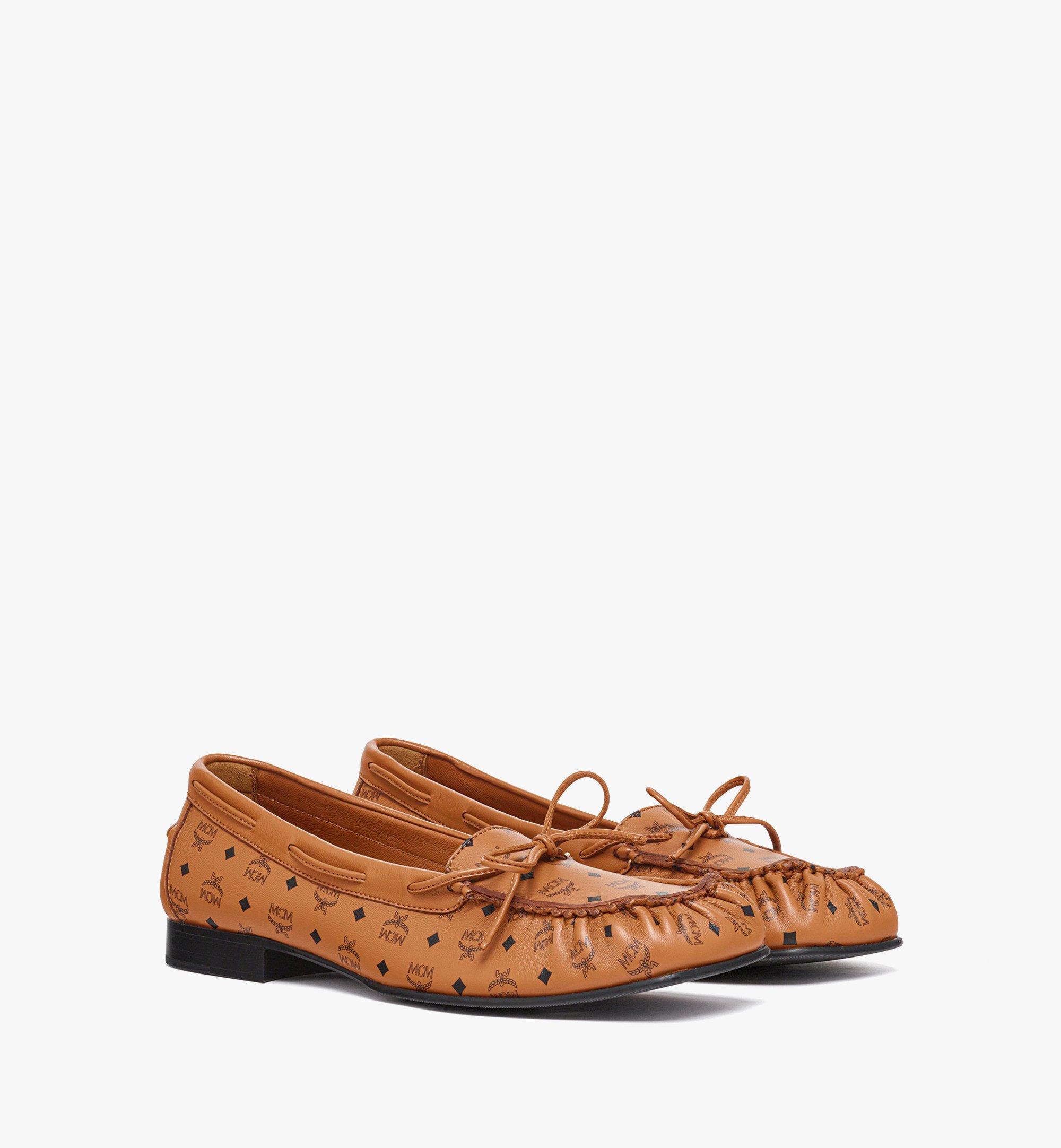 MCM Mocassin monogrammé en cuir d’agneau Cognac MESEAMM07CO041 Plus de photos 1