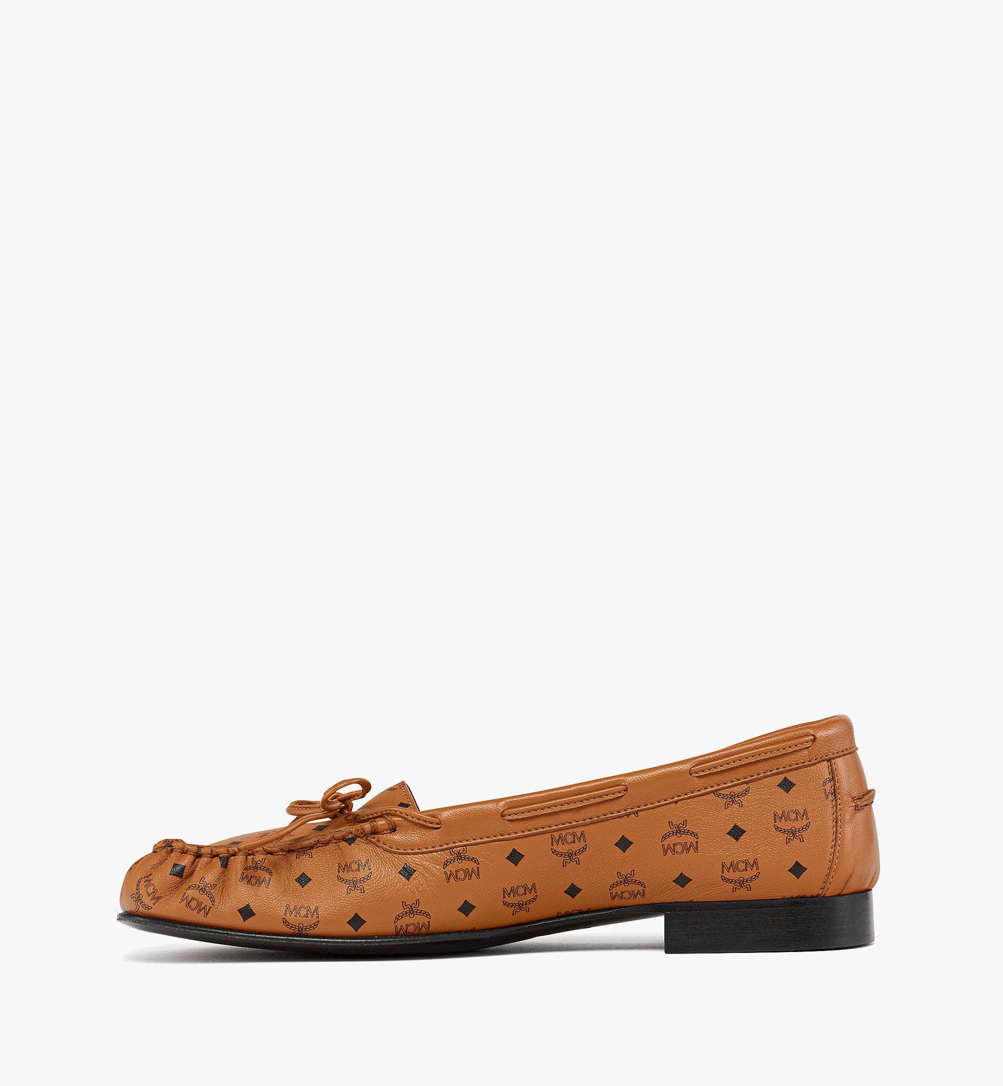 MCM Mocassin monogrammé en cuir d’agneau Cognac MESEAMM07CO041 Plus de photos 1