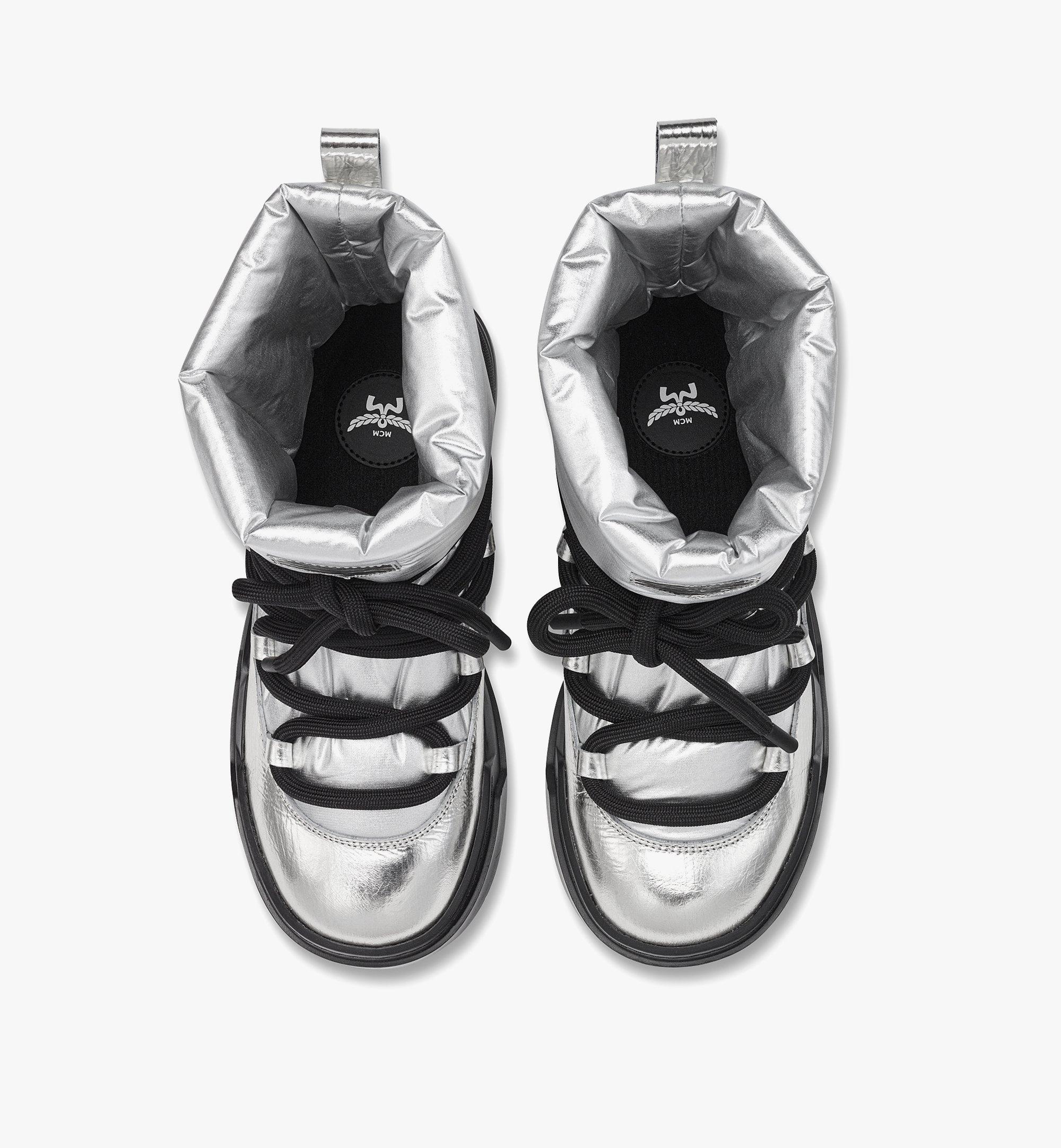 Skyward Ankle Boots in Metallic Calf Leather