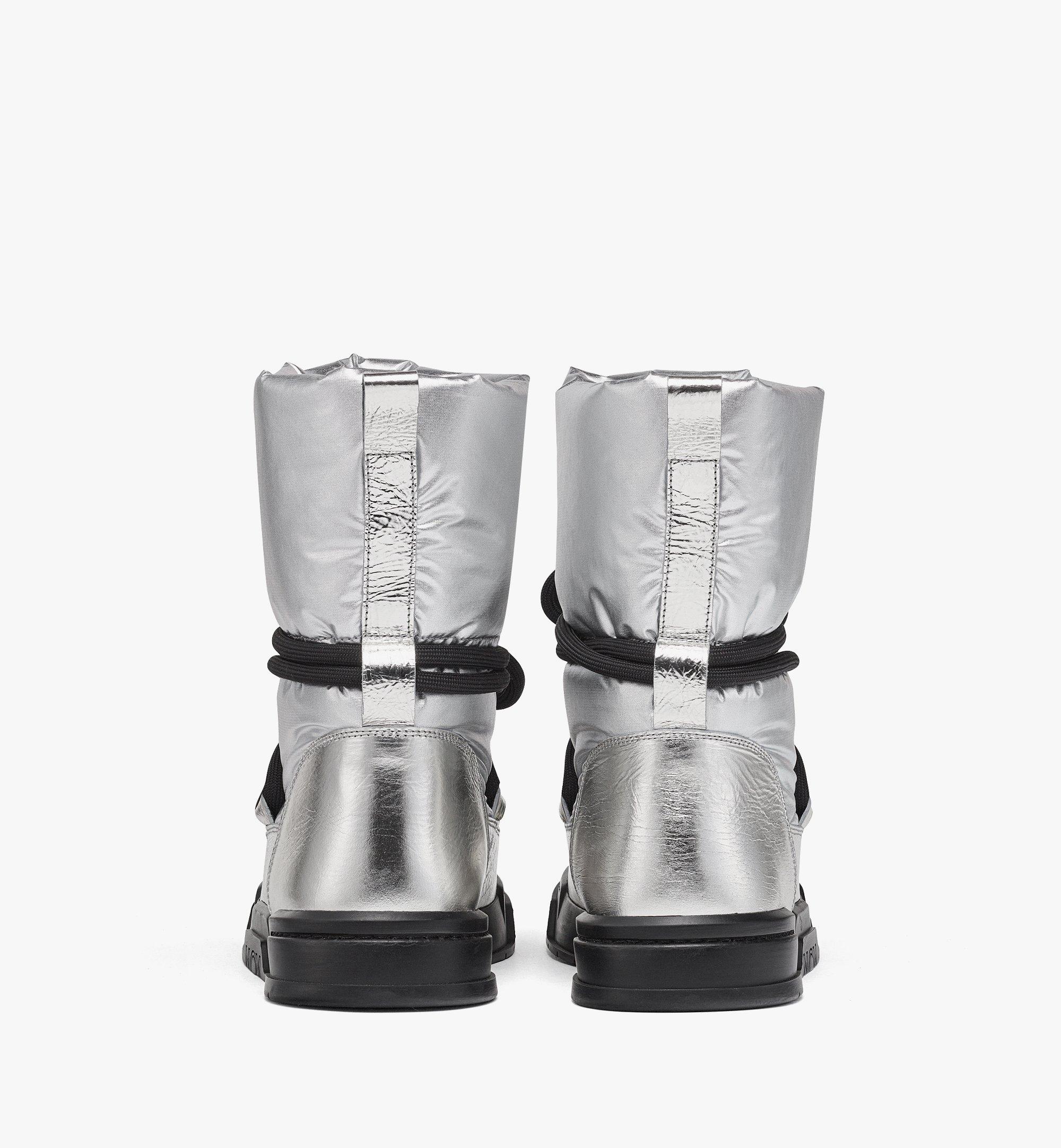 MCM Knöchelhohe Stiefel Skyward aus Kalbsleder in Metallic-Optik Silver MESEASW02SV040 Noch mehr sehen 2