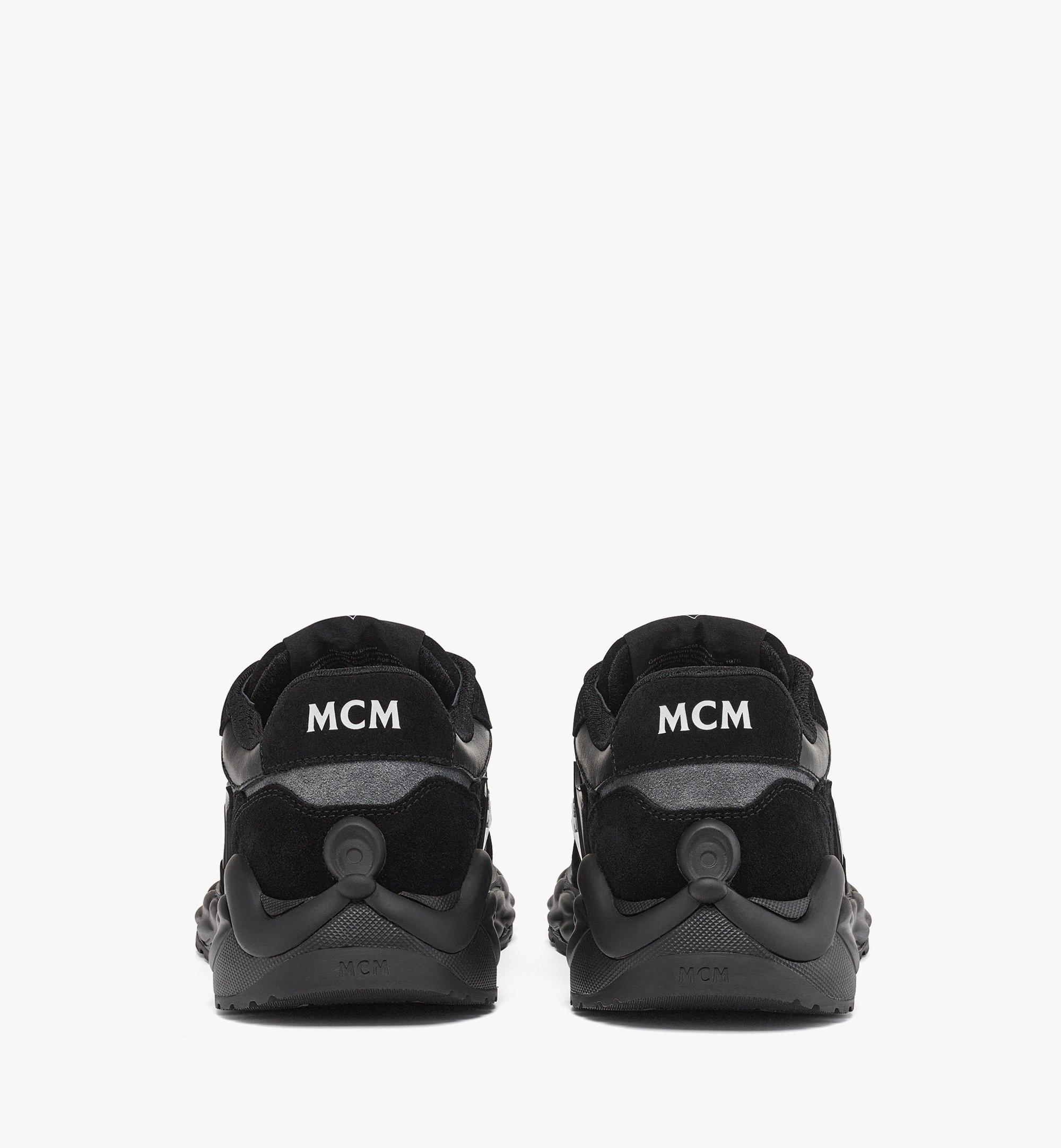 MCM Skywander Lo Sneakers in Calf Suede and Leather Black MESESAH01BK035 Alternate View 2