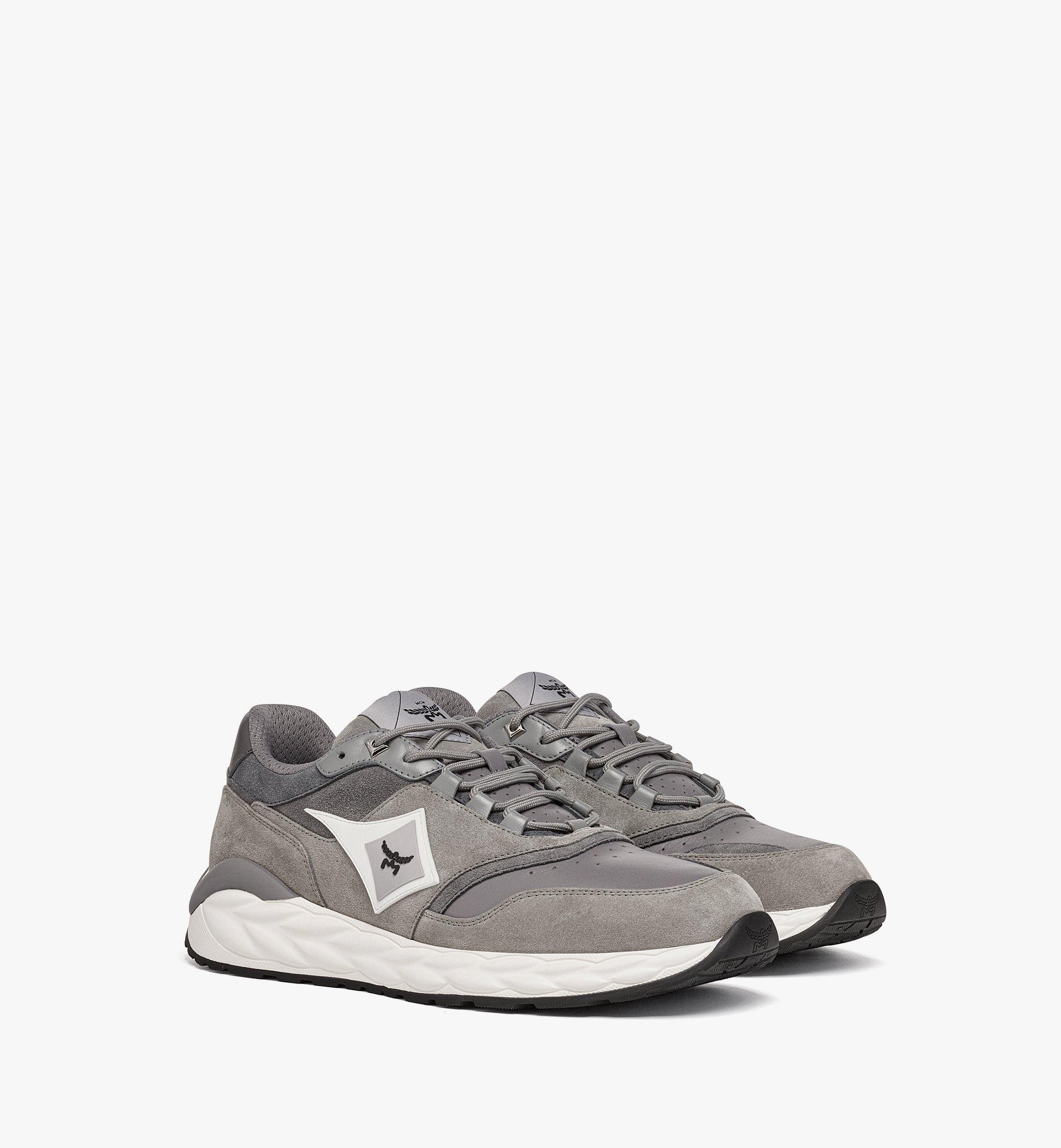 MCM Skywander Lo Sneakers in Calf Suede and Leather Grey MESESAH01FR040 Alternate View 1