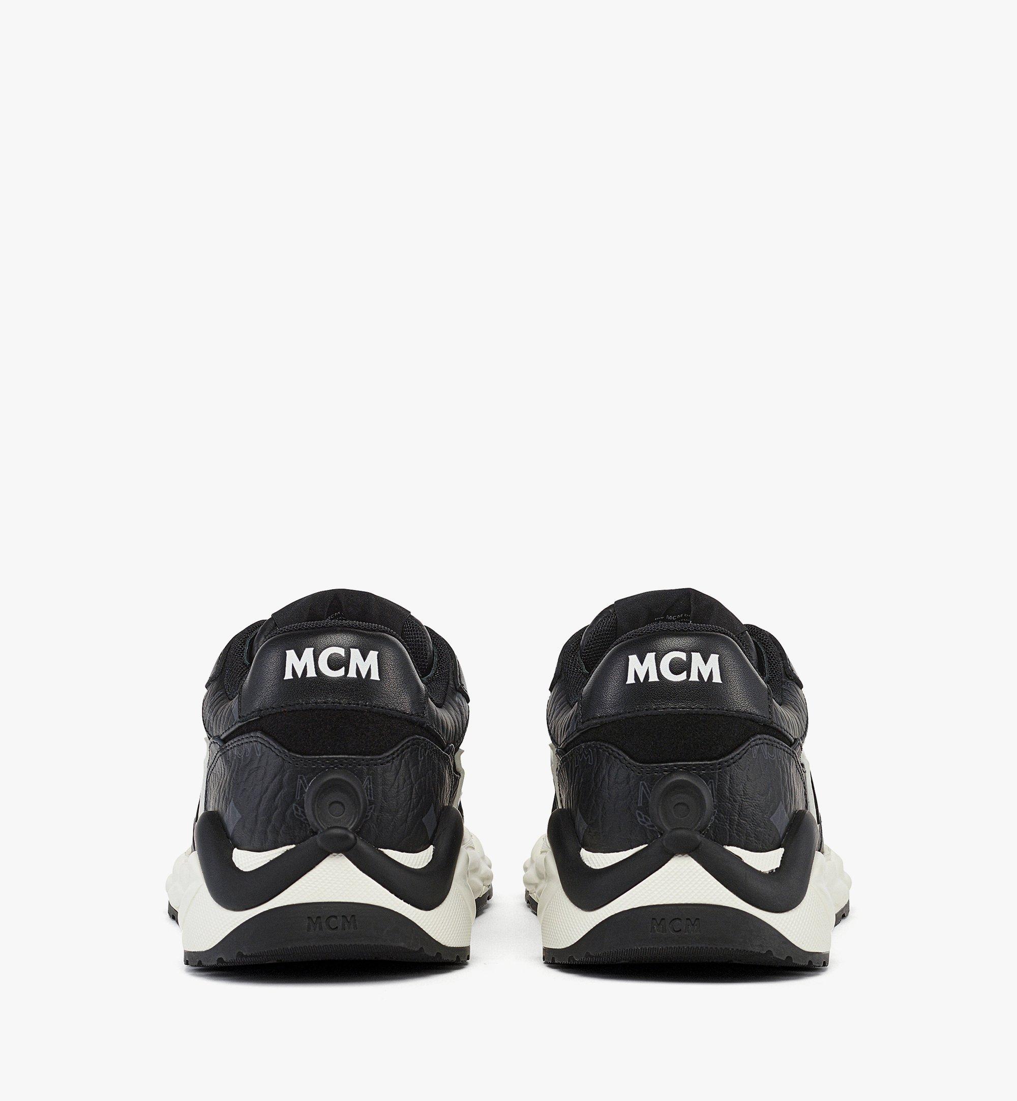 MCM Skywander Sneakers in Visetos Black MESESAH02BK035 Alternate View 2