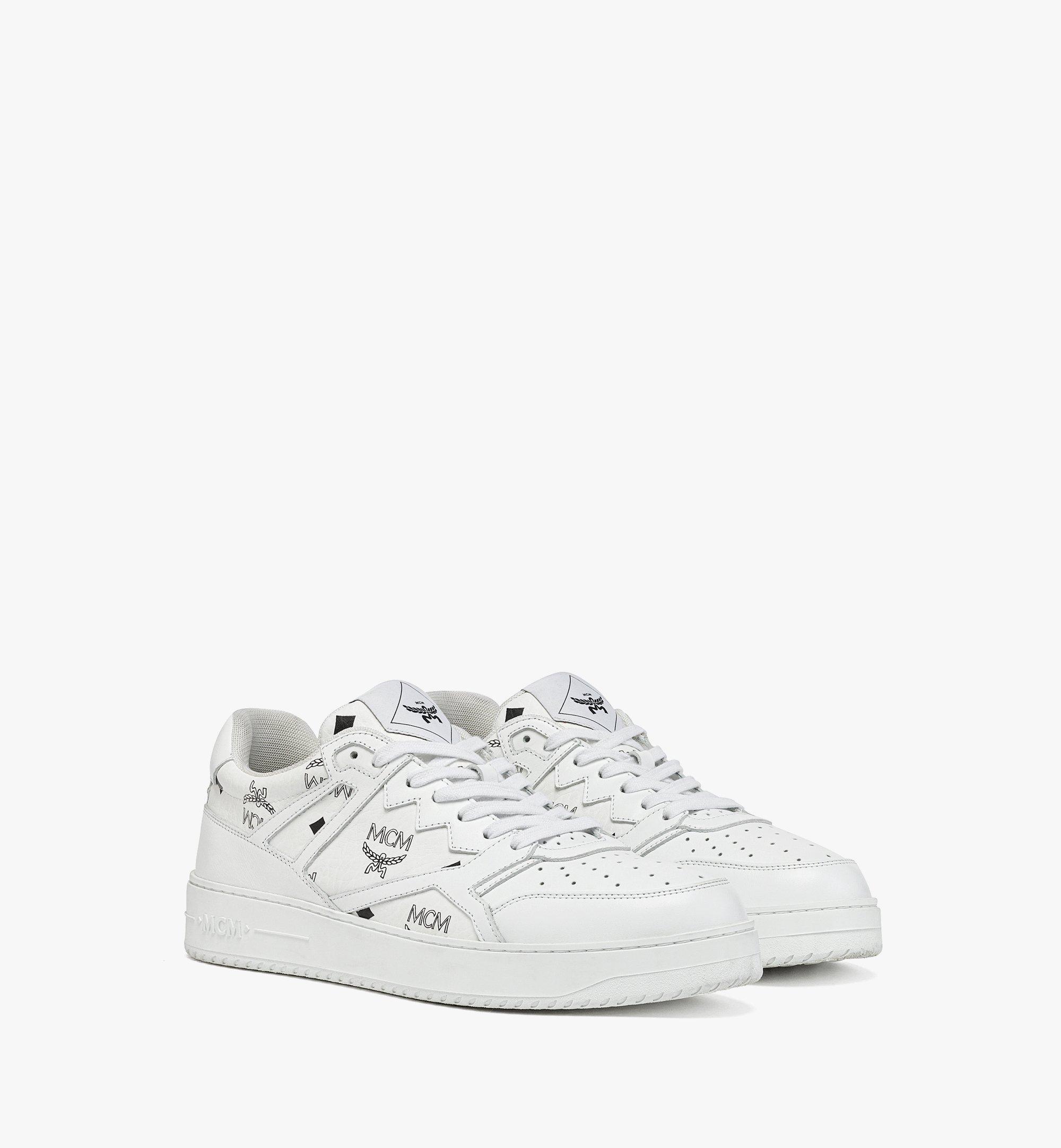 Mcm Neo Terrain Lo Sneakers In Visetos In Animal Print