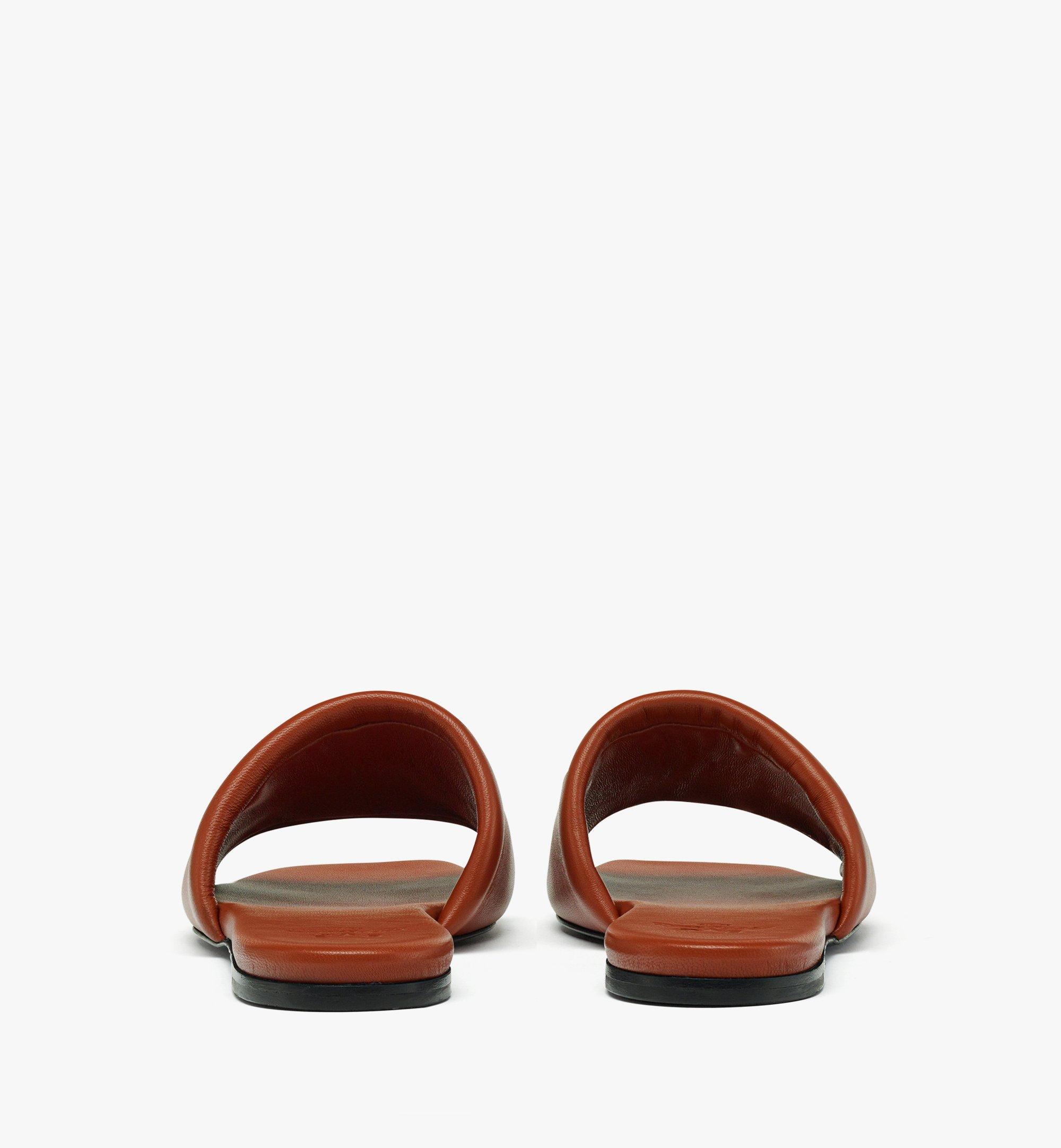 38 IT Laurel Flat Sandals in Lamb Leather Brown | MCM ®UK
