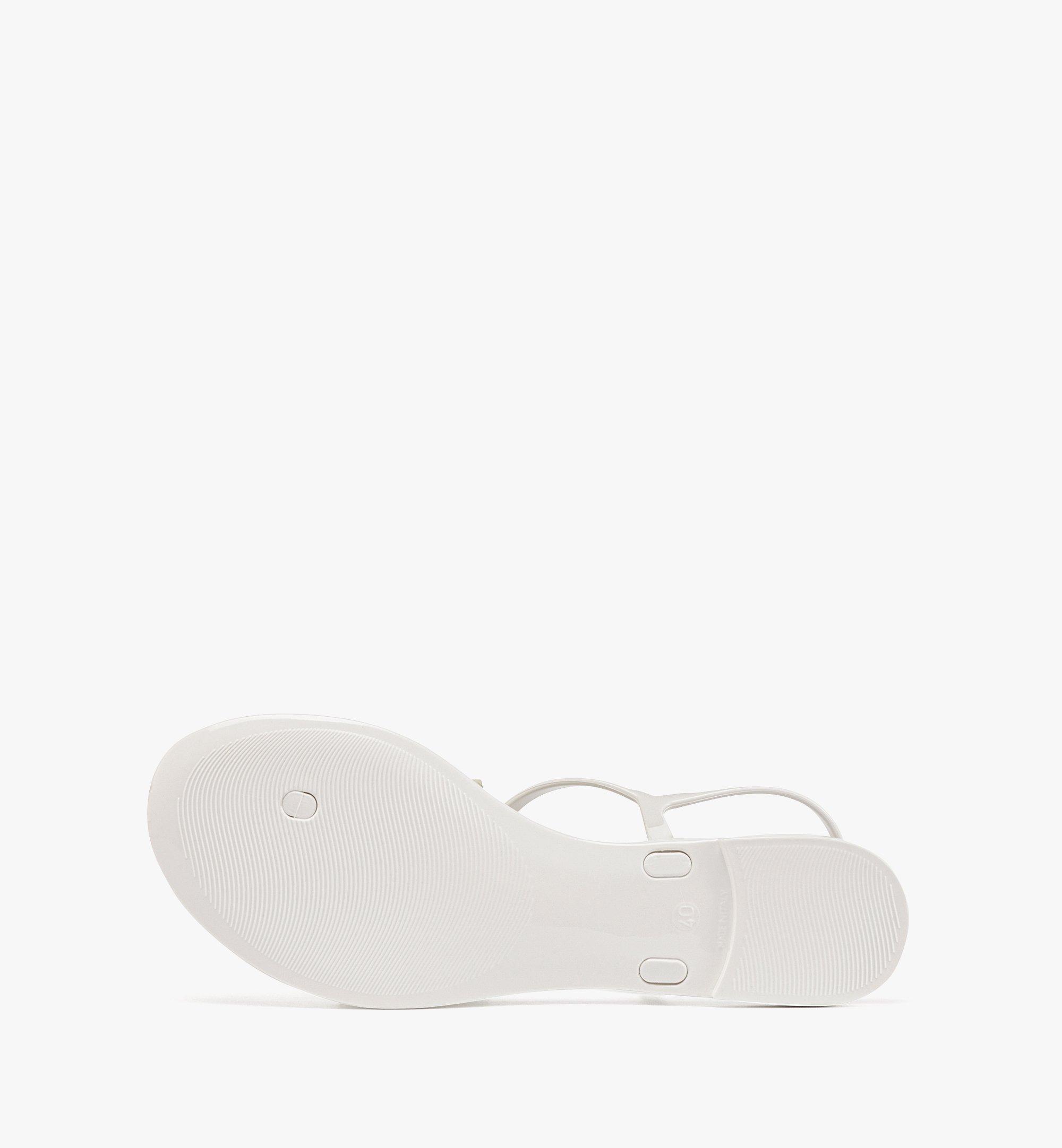 MCM 经典花纹果冻凉鞋 White MESESMM05WT041 更多视角 3