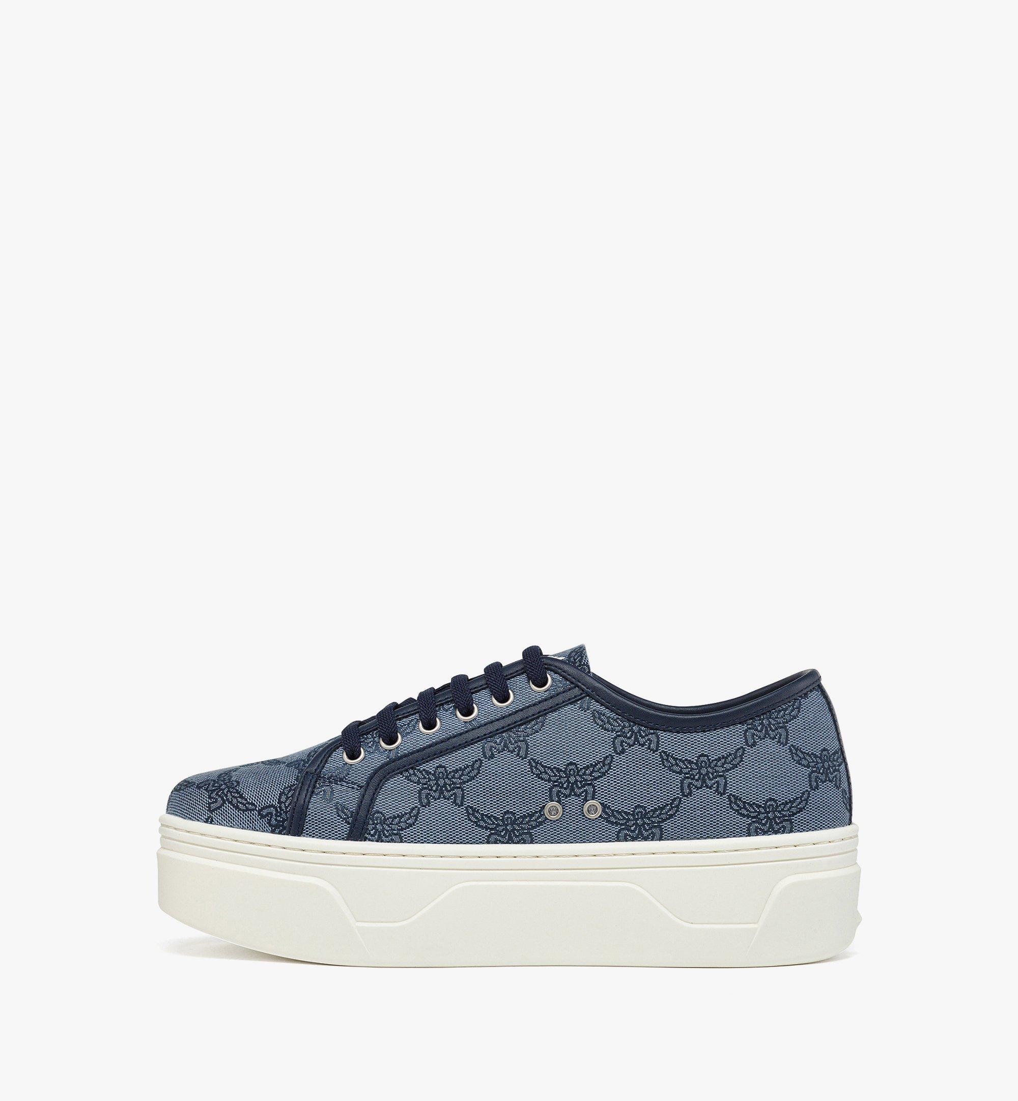 Blue hot sale mcm sneakers