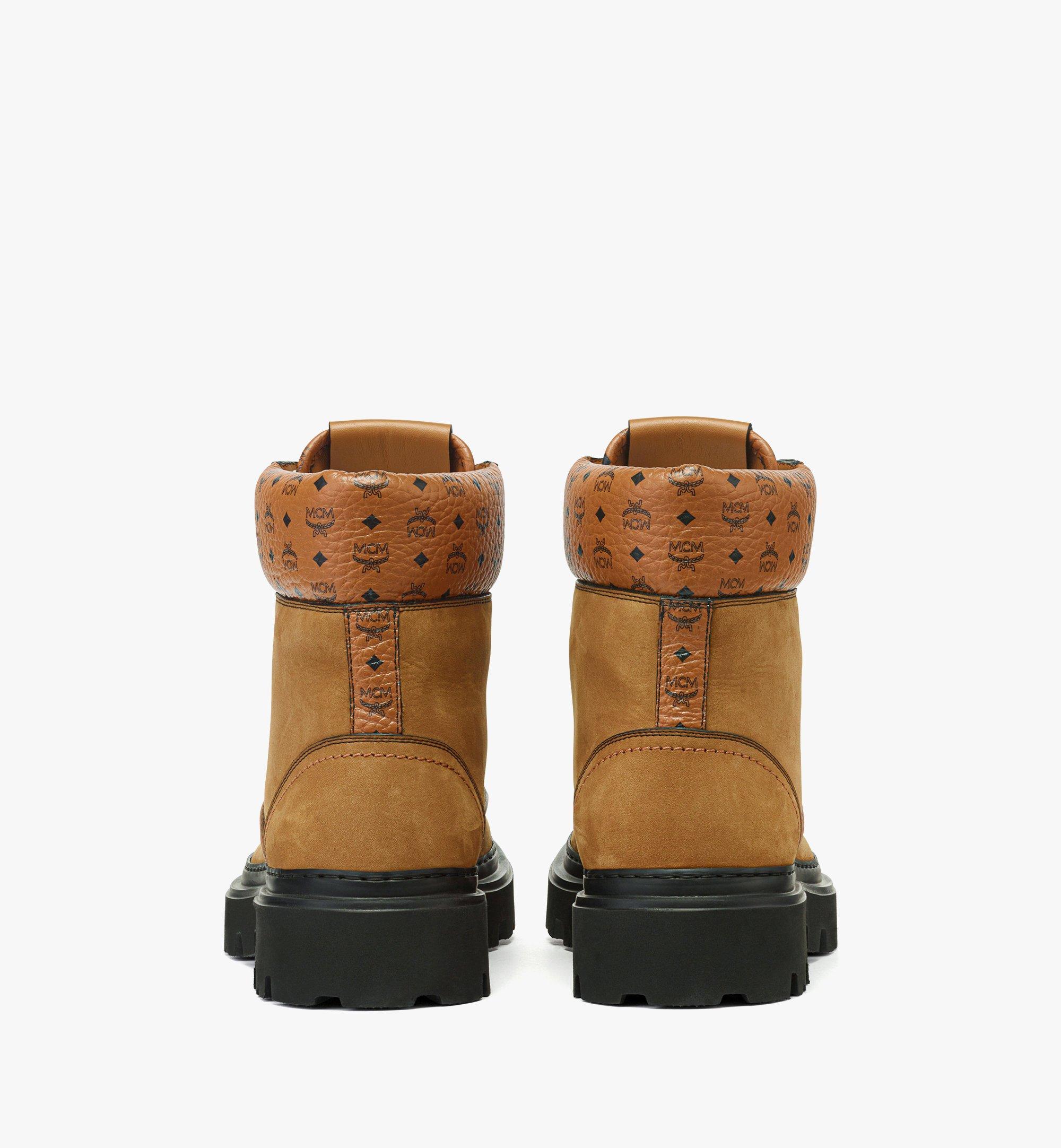Ankle Boots in Nubuck and Monogram Print Leather