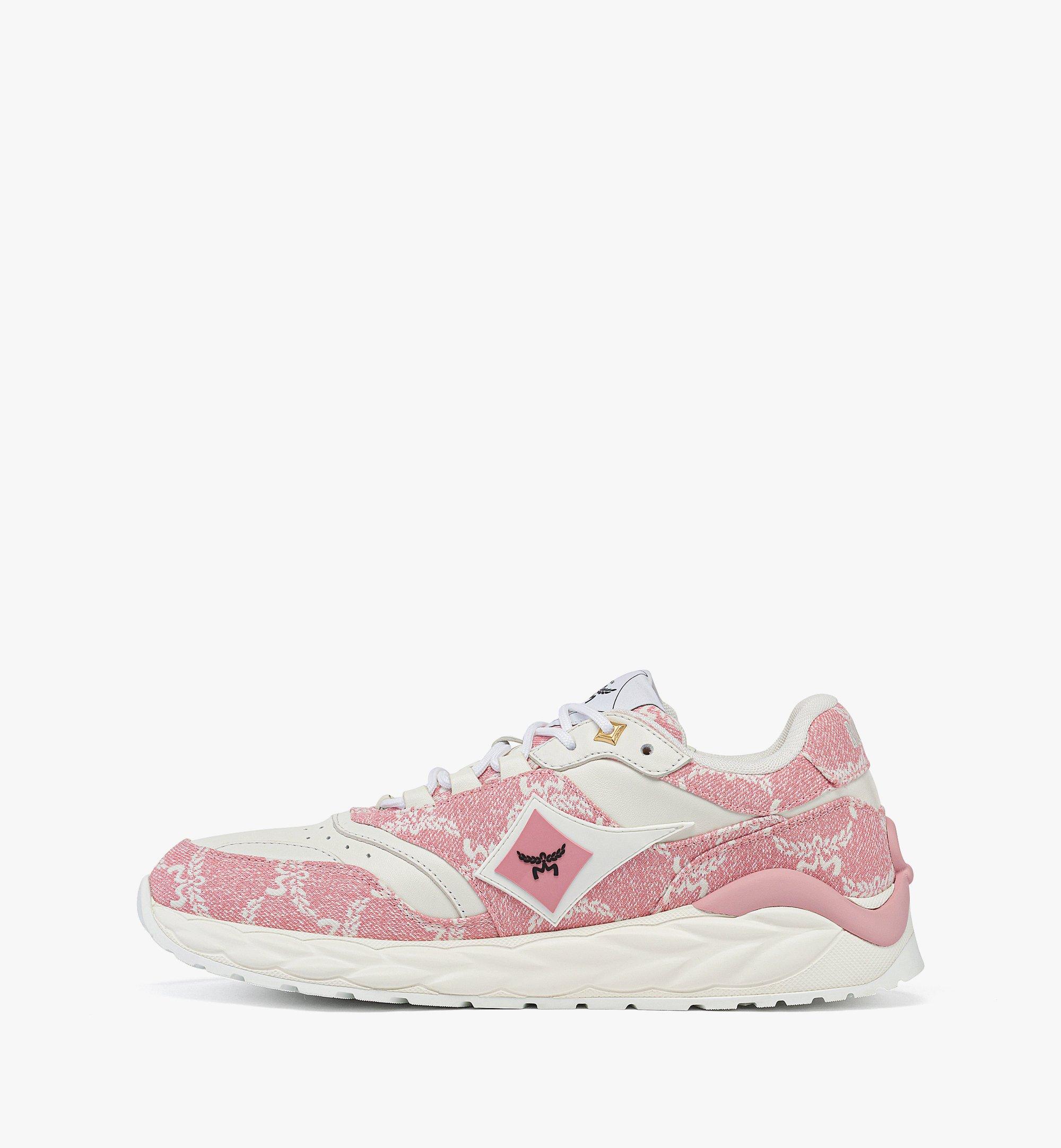 MCM Skywander Lo Sneakers in Lauretos Jacquard Pink MESFSAH01PV039 Plus de photos 1
