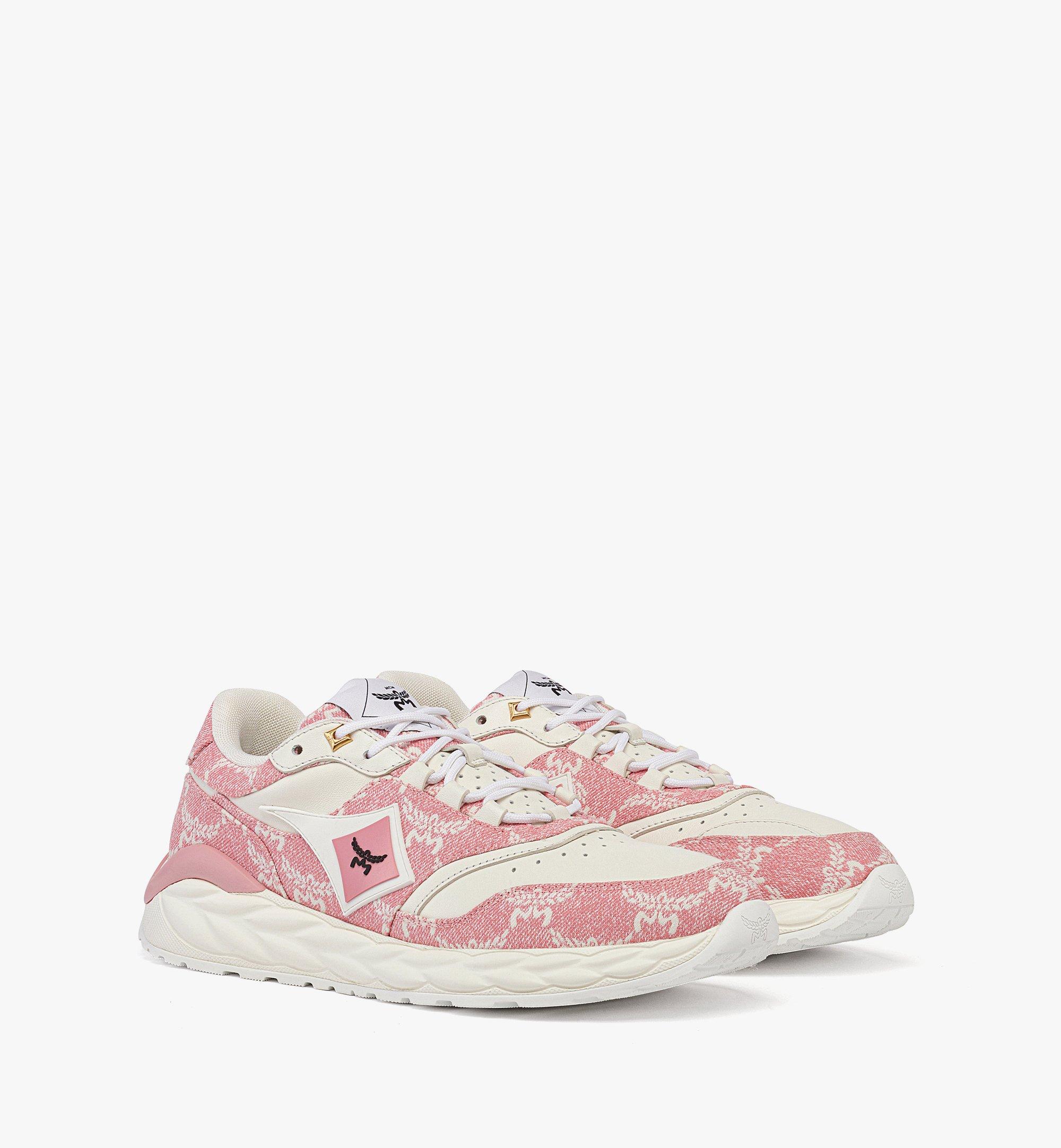 MCM Skywander Lo Sneakers in Lauretos Jacquard Pink MESFSAH01PV041 Alternate View 1