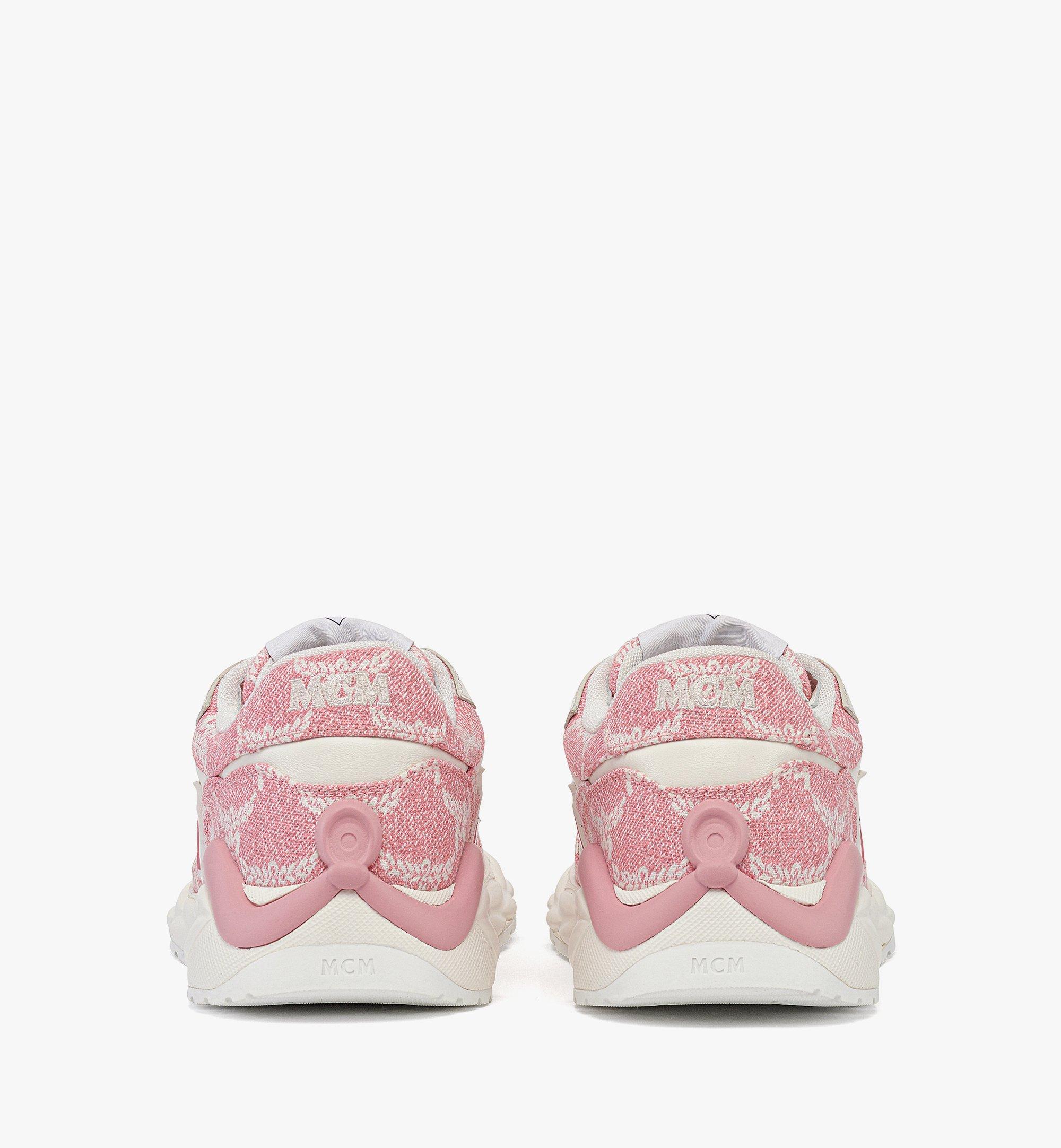 MCM Skywander Lo Sneakers in Lauretos Jacquard Pink MESFSAH01PV041 Alternate View 2