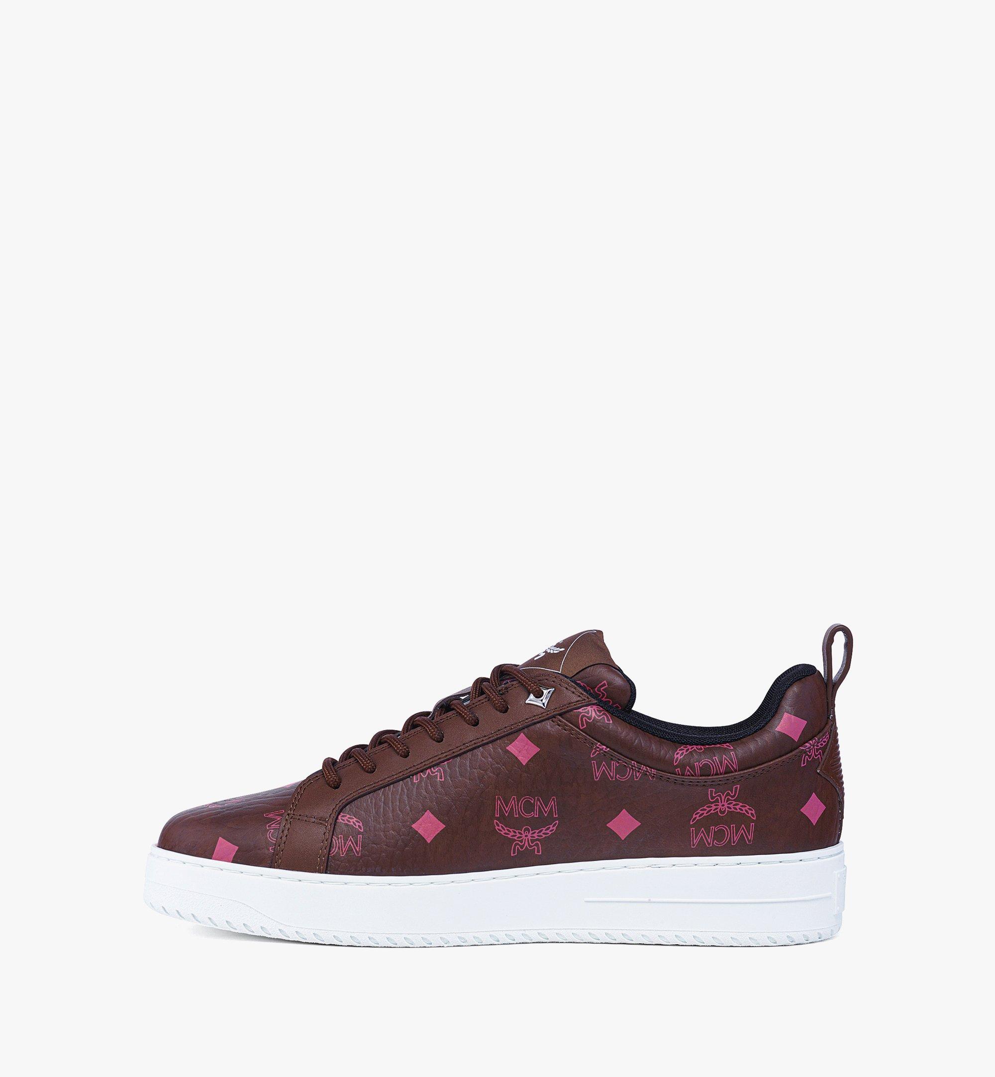 MCM Neo Terrain Sneakers in Visetos Brown MESFSAJ014B038 Alternate View 1