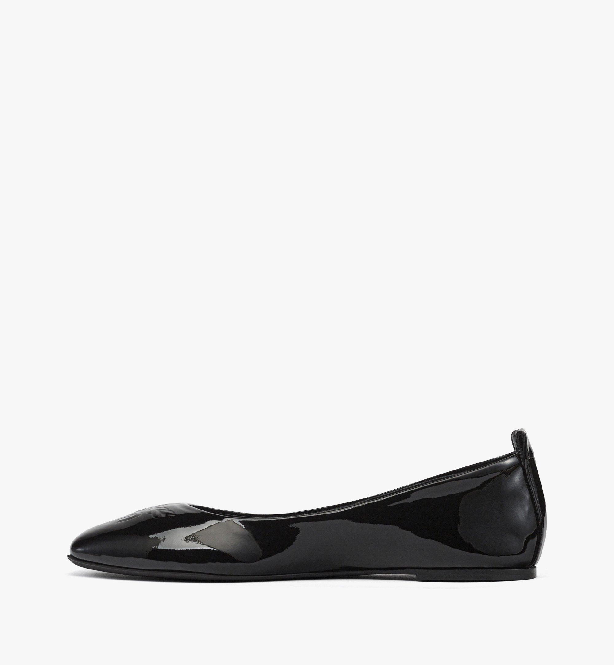 MCM Ballerines en cuir d’agneau verni Black MESFSMM03BK040 Plus de photos 1