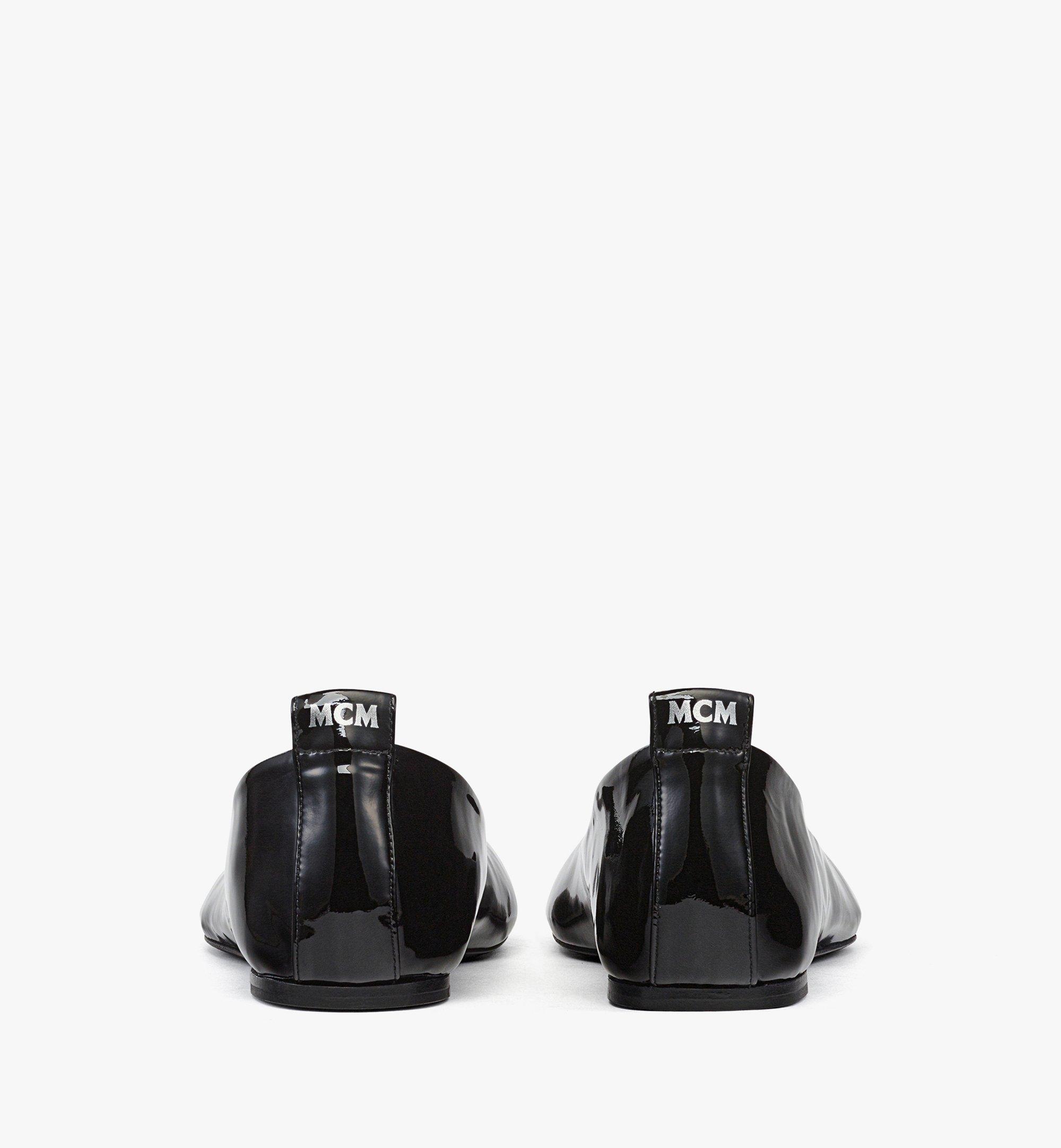 MCM Ballerines en cuir d’agneau verni Black MESFSMM03BK040 Plus de photos 2