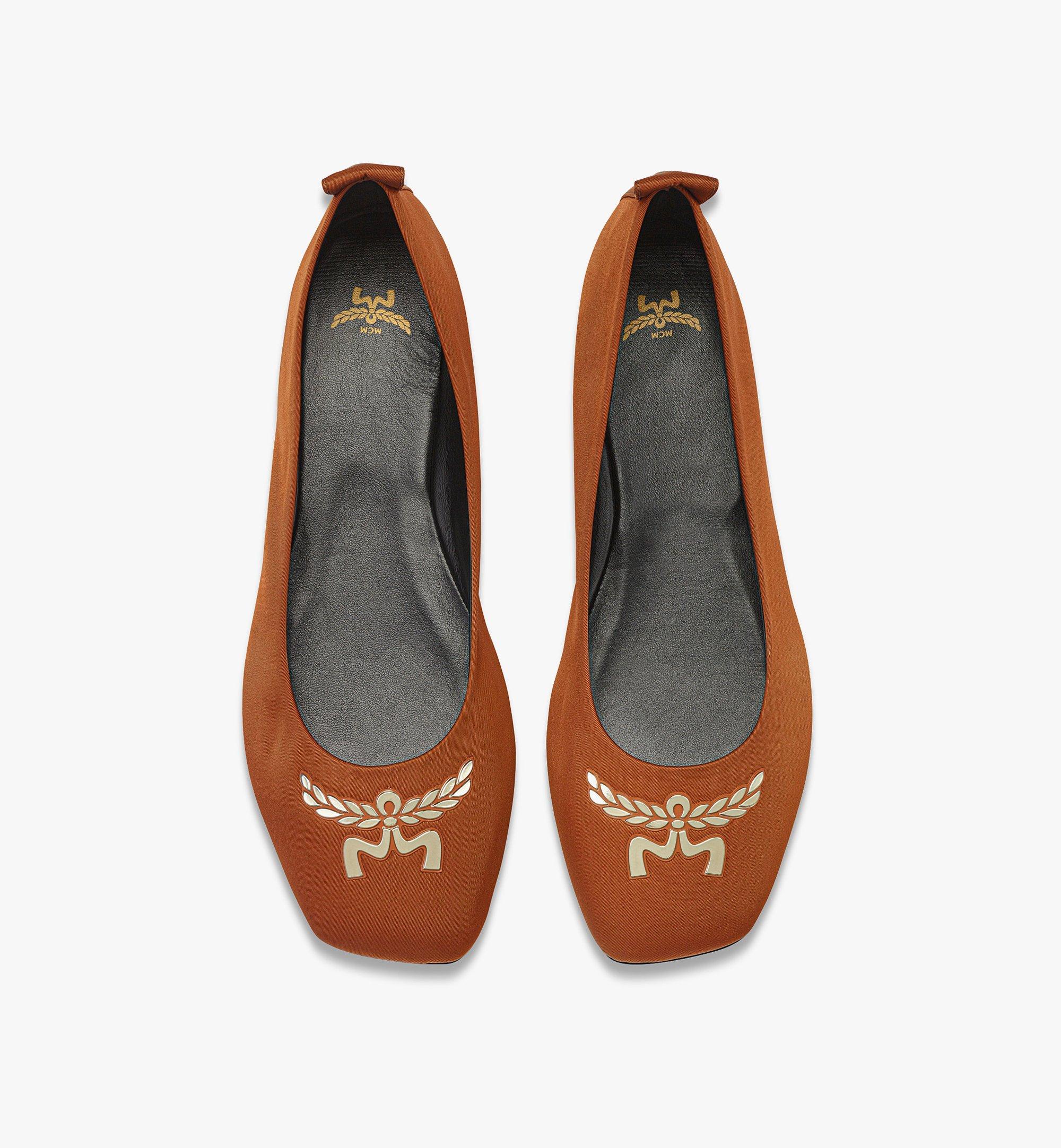 MCM Ballerina Shoes in ECONYL® Cognac MESFSMM11CO035 Alternate View 4