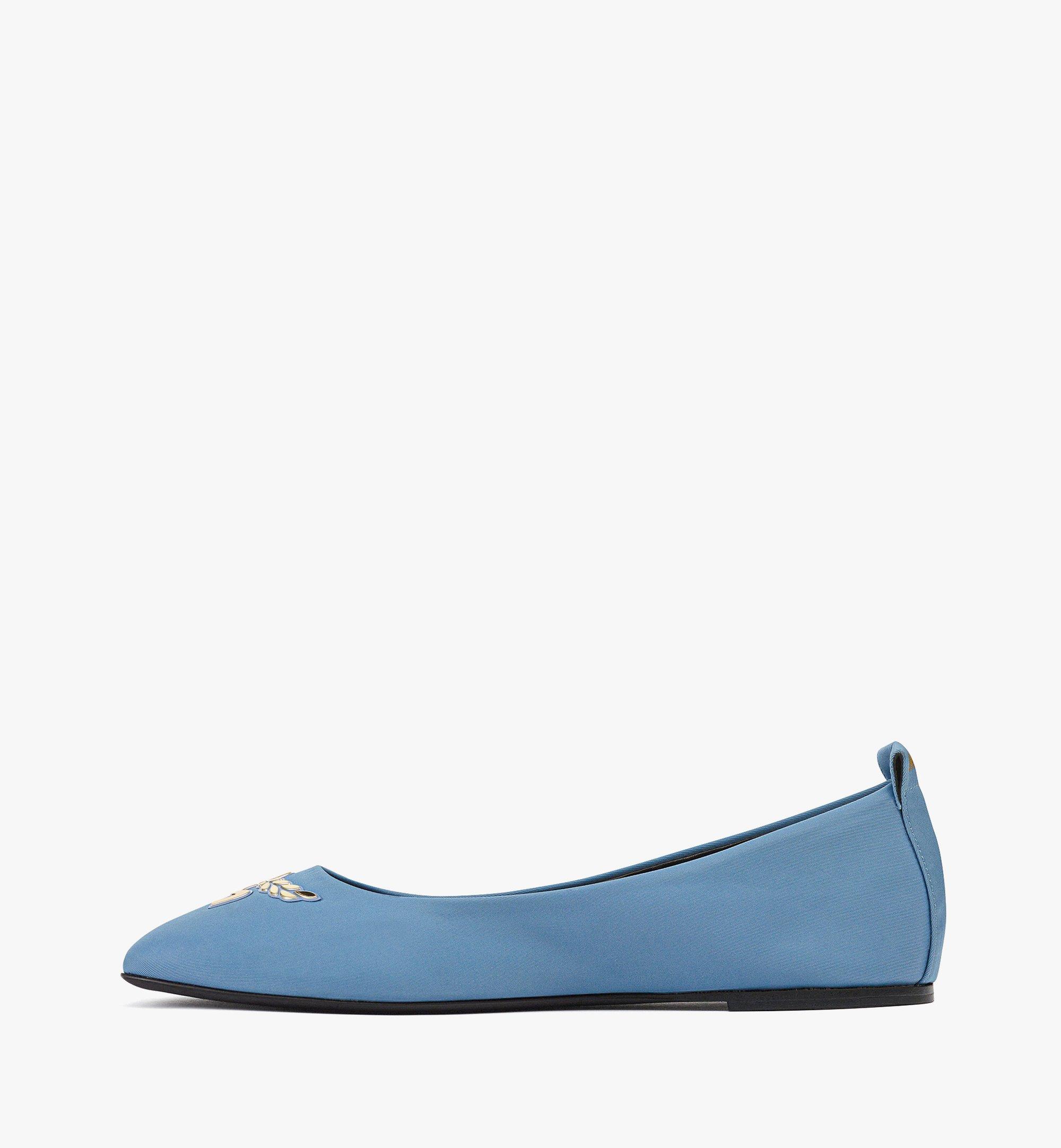 MCM Ballerina Shoes in ECONYL® Blue MESFSMM11E4035 Alternate View 1