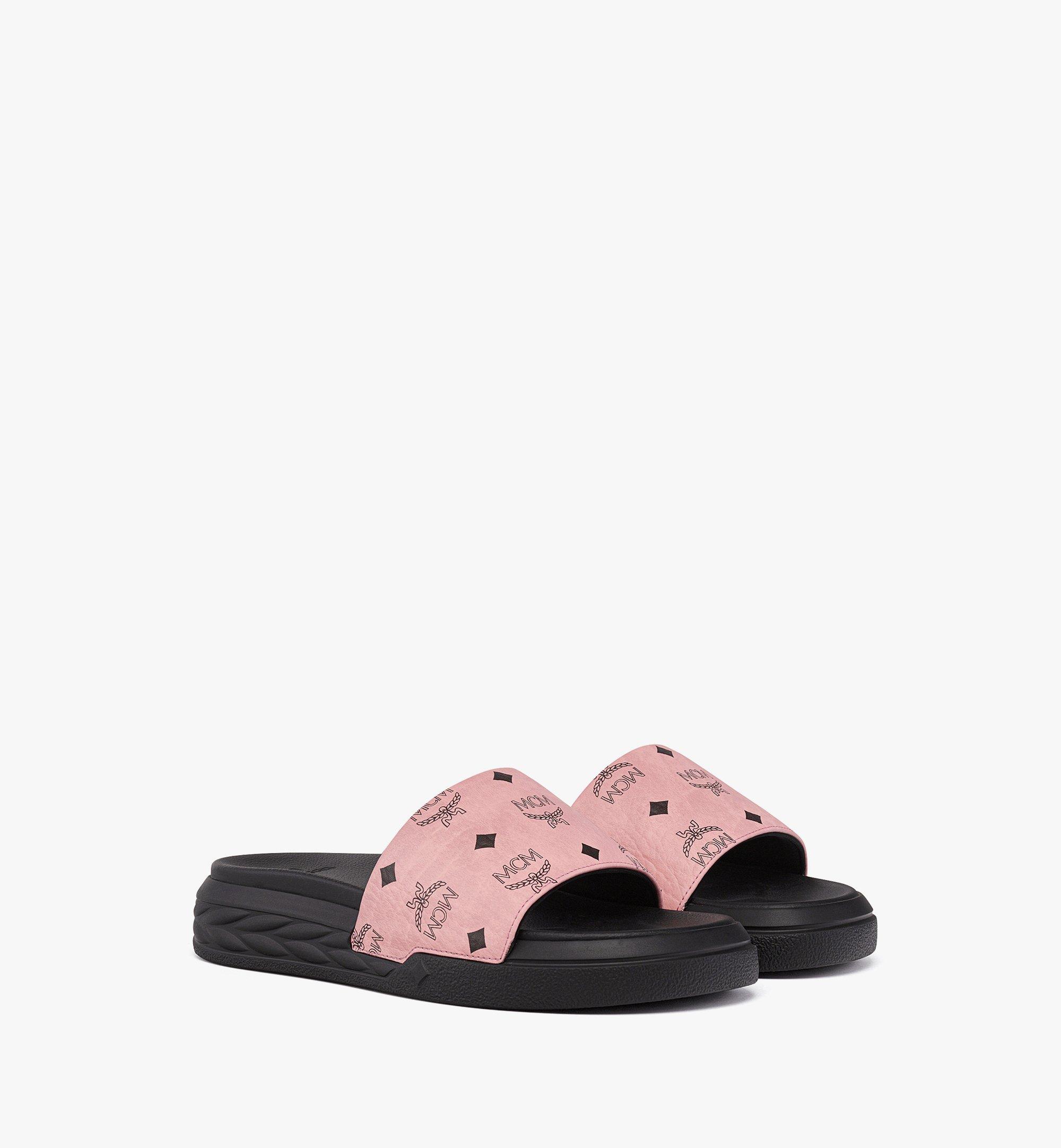 37 IT Visetos Slide Sandals Pink | MCM ®US