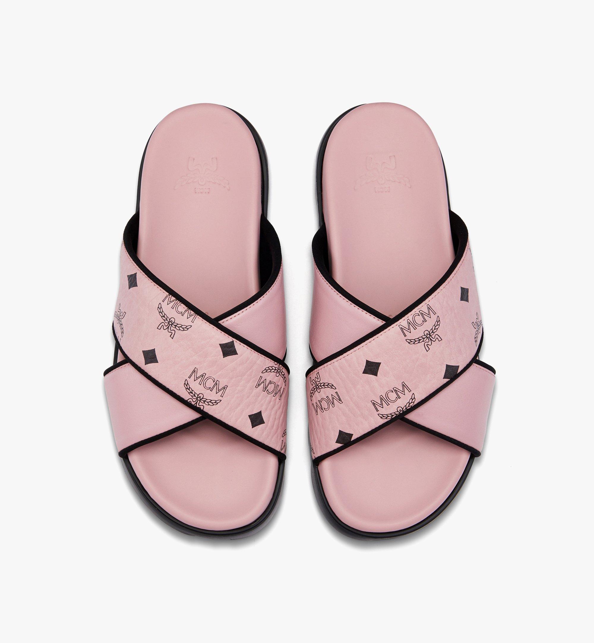 37 IT Cross Sandal in Visetos Leather Mix Pink | MCM ®US display picture 2
